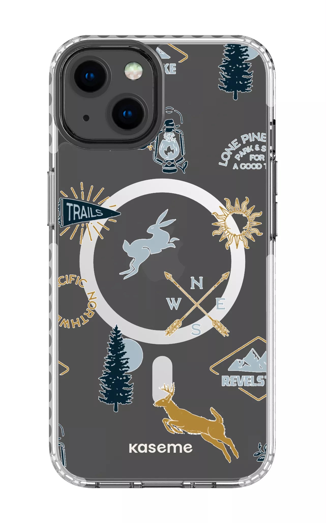 iPhone 13 Clear Case Magsafe - White Revelstoke white Clear Case -