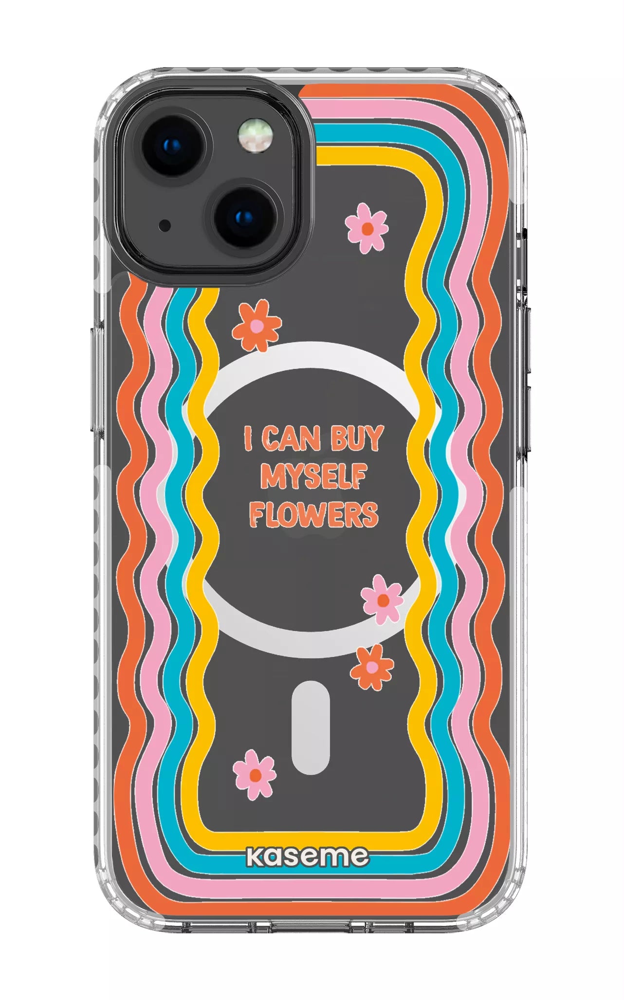 iPhone 13 Clear Case Magsafe - White She Can Clear Case -