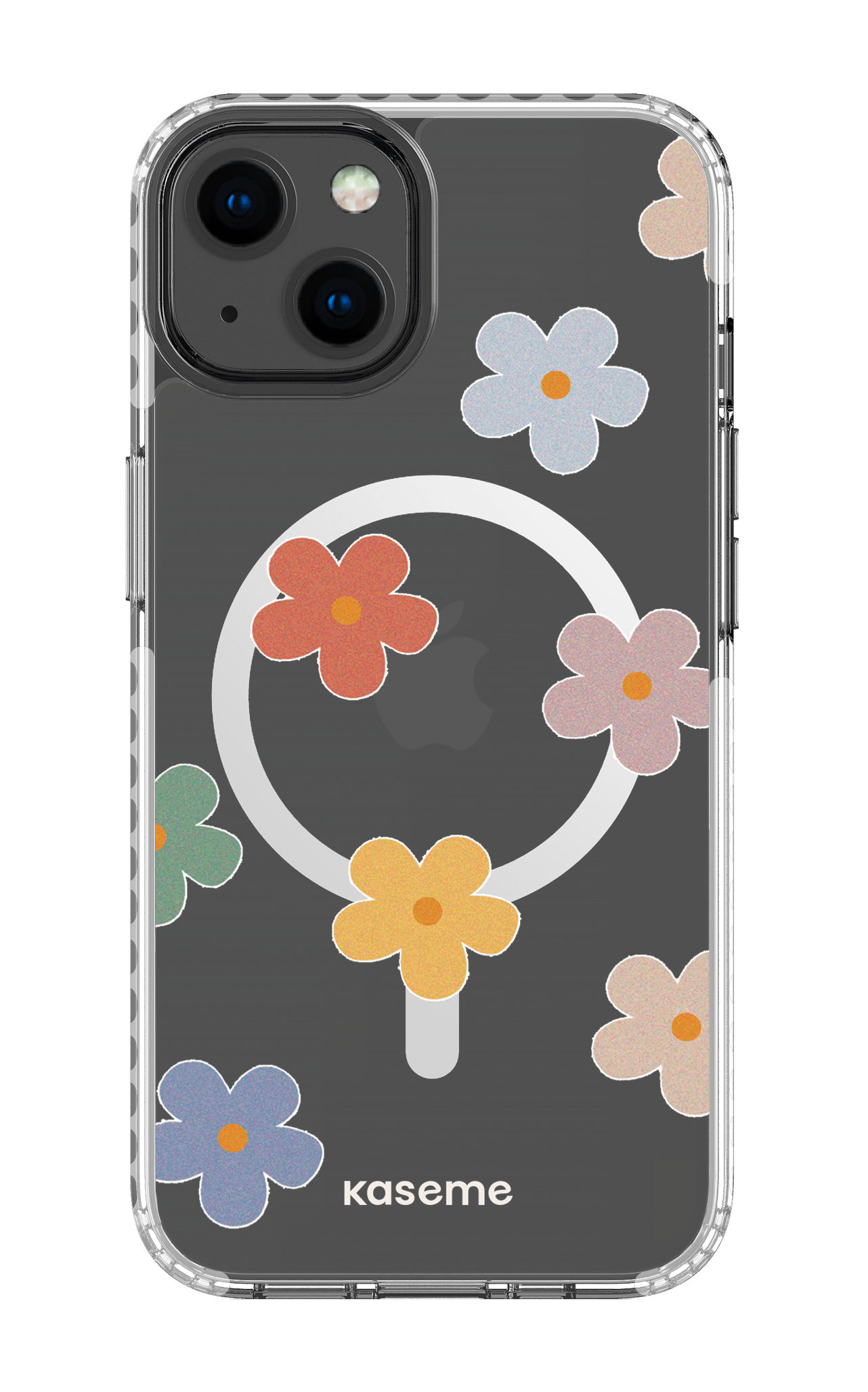 iPhone 13 Clear Case Magsafe - White Woodstock Big Clear Case -