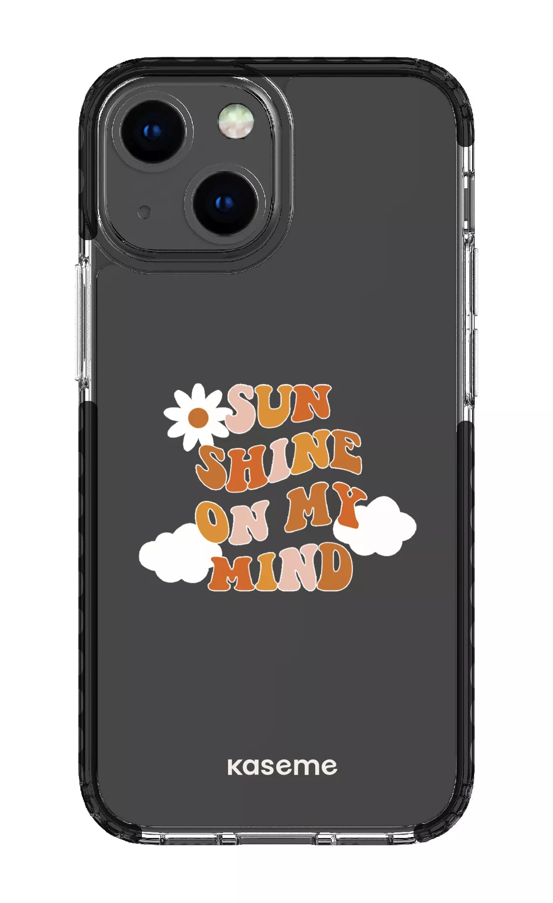 iPhone 13 Mini Clear Case - Black Cheerful Clear Case -