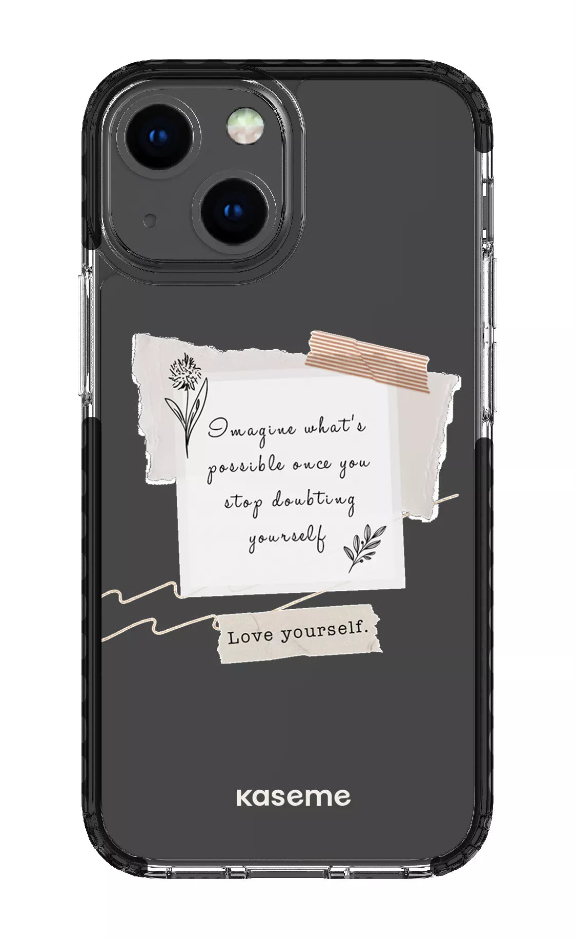 iPhone 13 Mini Clear Case - Black Faith Clear Case -