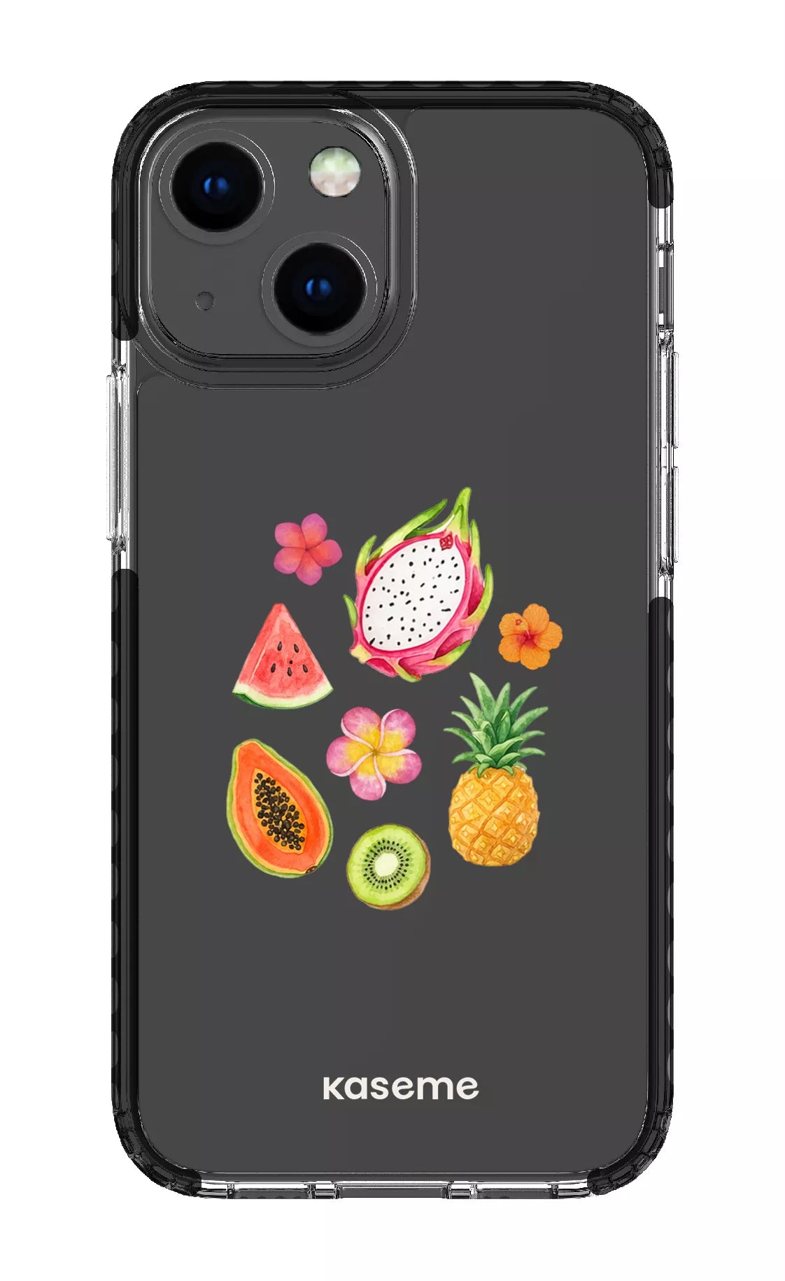 iPhone 13 Mini Clear Case - Black Fresca Tropicale Clear Case -