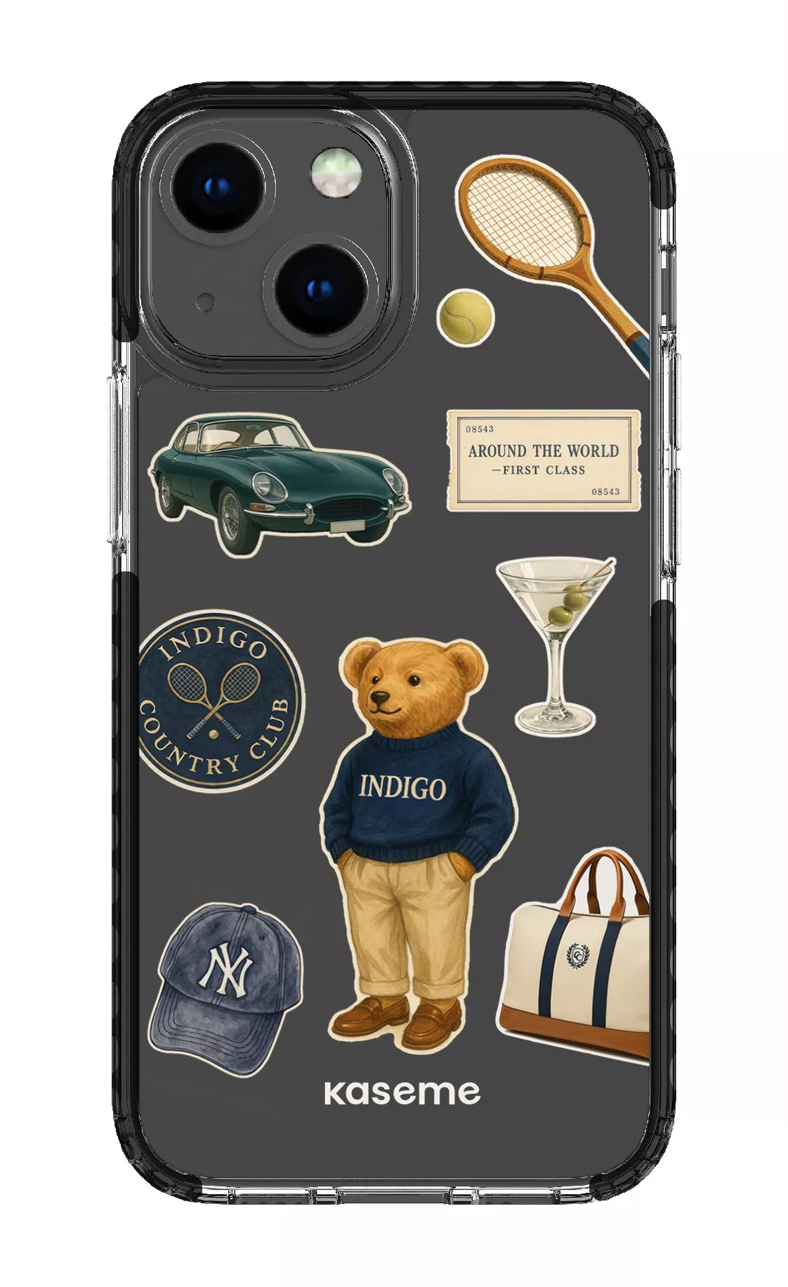 iPhone 13 Mini Clear Case - Black Kingsley Clear Case -