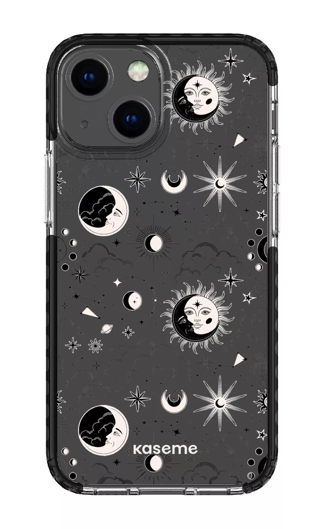 iPhone 13 Mini Clear Case - Black Milky Way Black Clear Case -