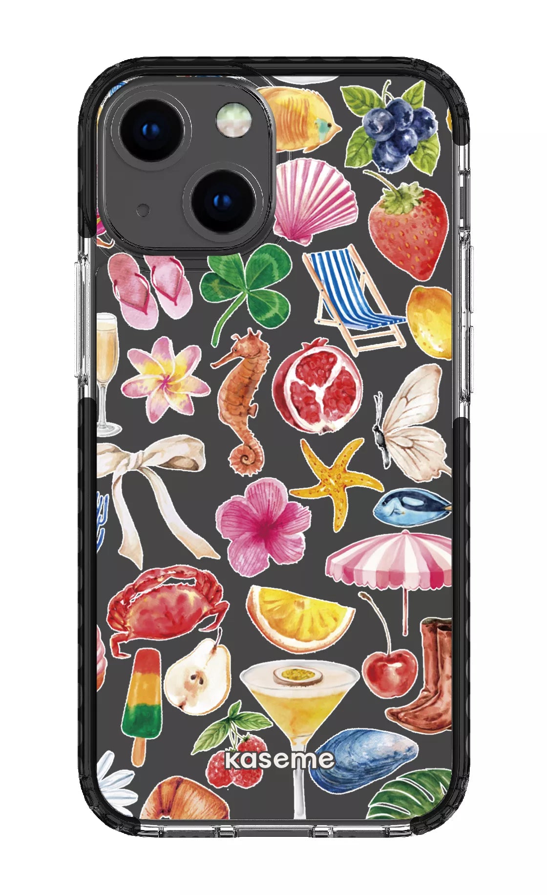 iPhone 13 Mini Clear Case - Black St-Tropez Clear Case -