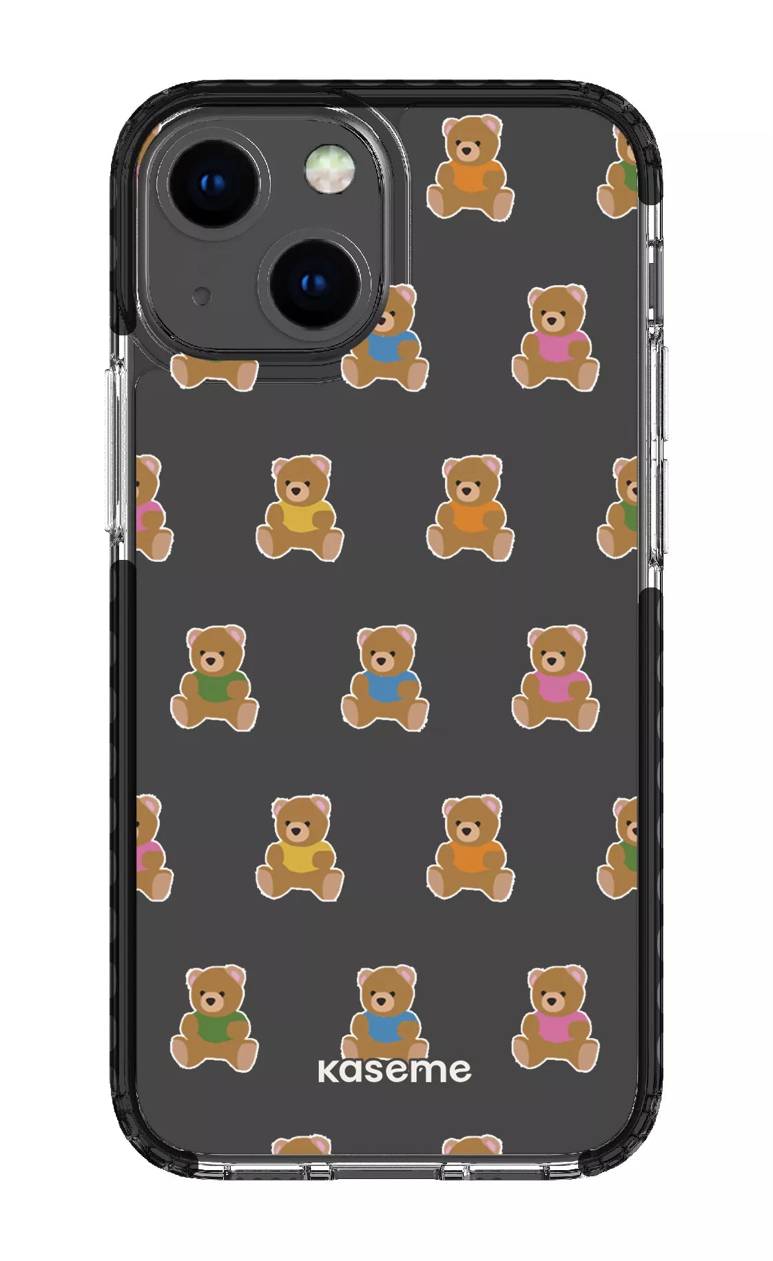 iPhone 13 Mini Clear Case - Black Teddy Clear Case -