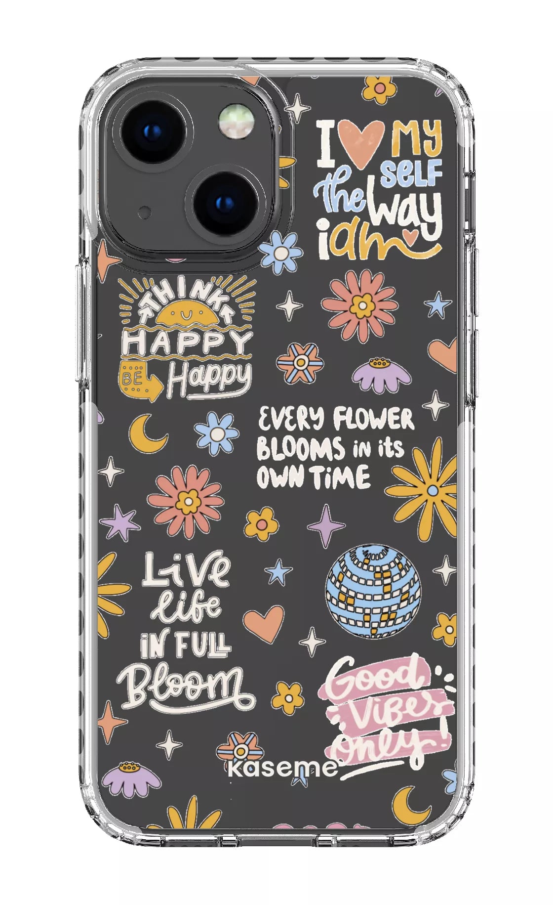 iPhone 13 Mini Clear Case - White Candid Clear Case -