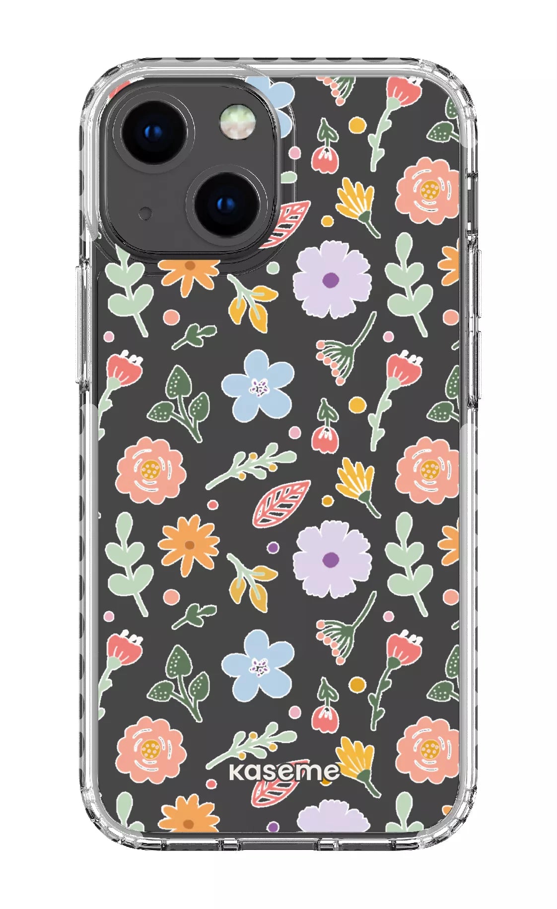 iPhone 13 Mini Clear Case - White Charm Clear Case -