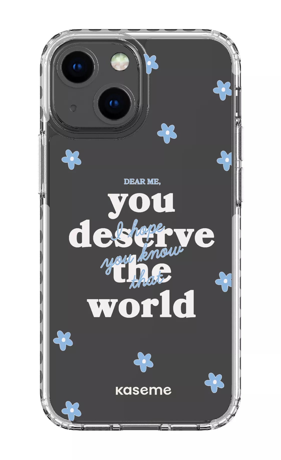 iPhone 13 Mini Clear Case - White Dear Me Clear Case -