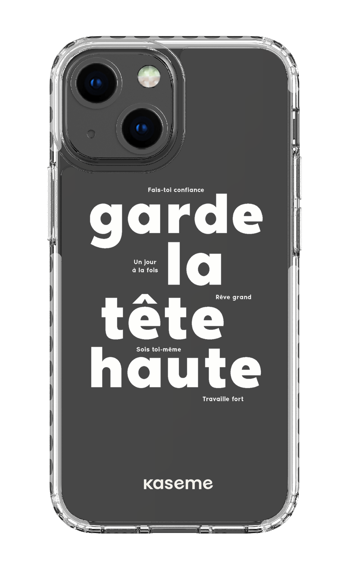 iPhone 13 Mini Clear Case - White État d'esprit Clear Case -