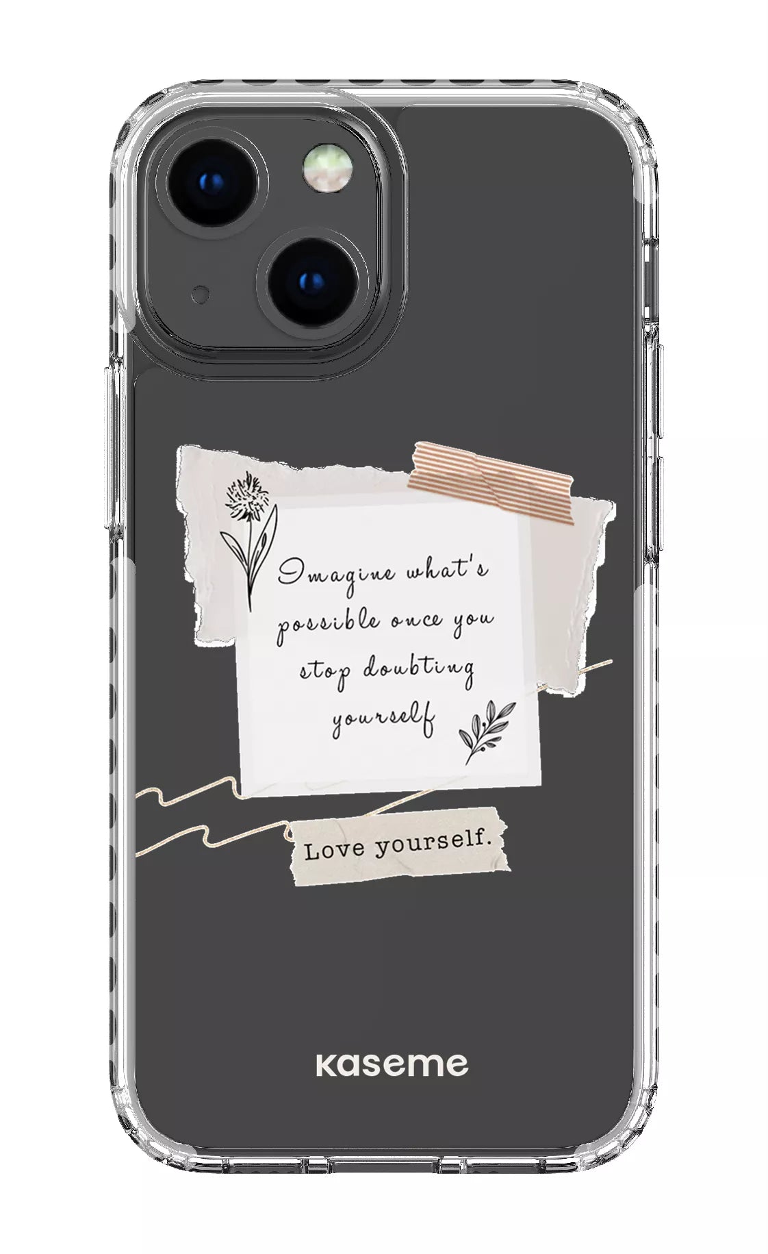 iPhone 13 Mini Clear Case - White Faith Clear Case -