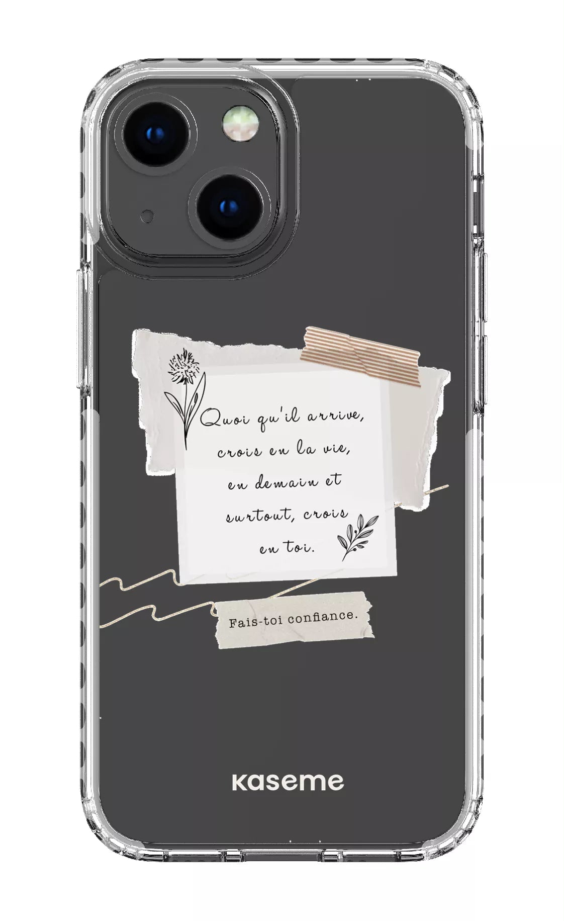 iPhone 13 Mini Clear Case - White Foi Clear Case -