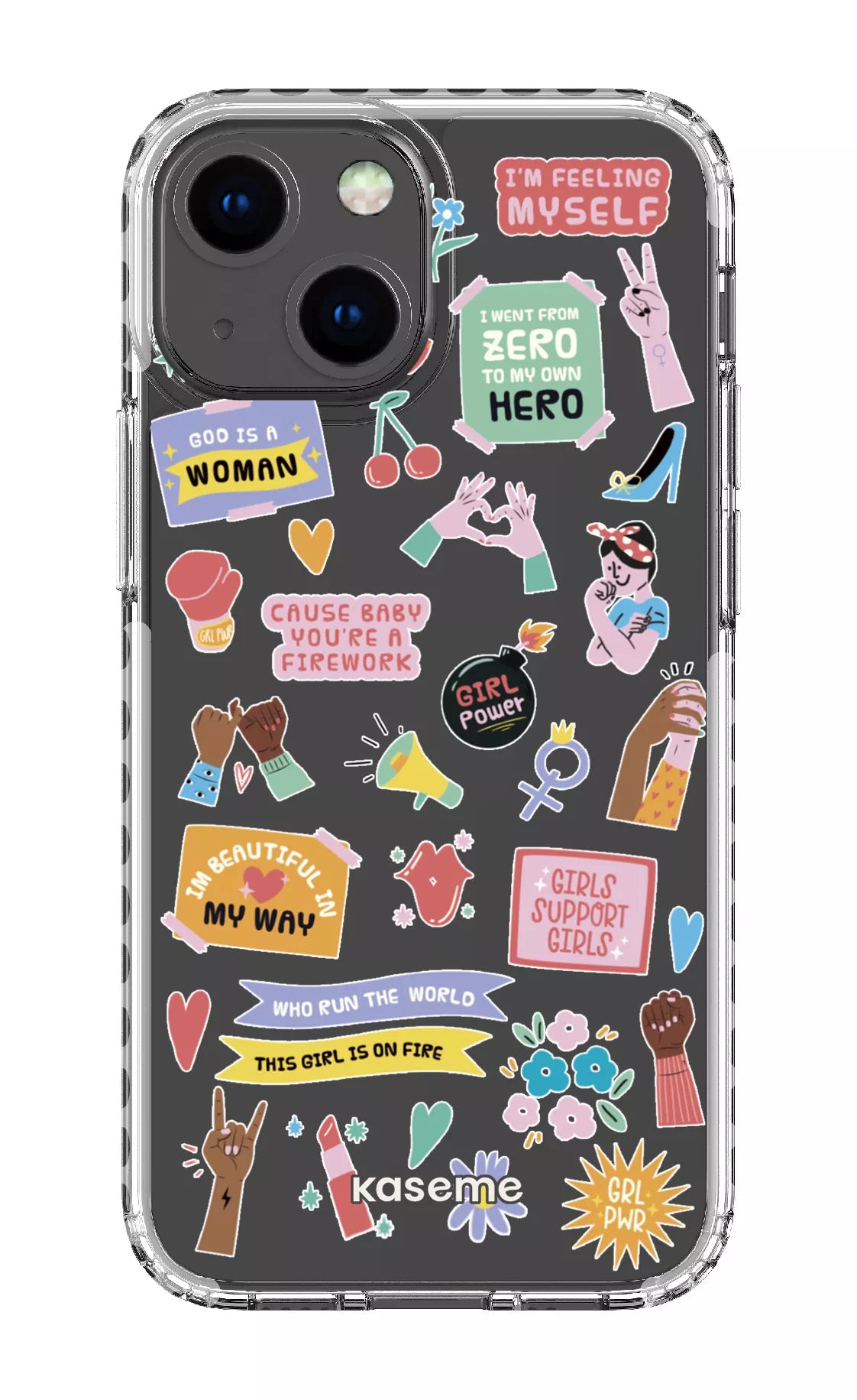 iPhone 13 Mini Clear Case - White Girl Boss Clear Case -