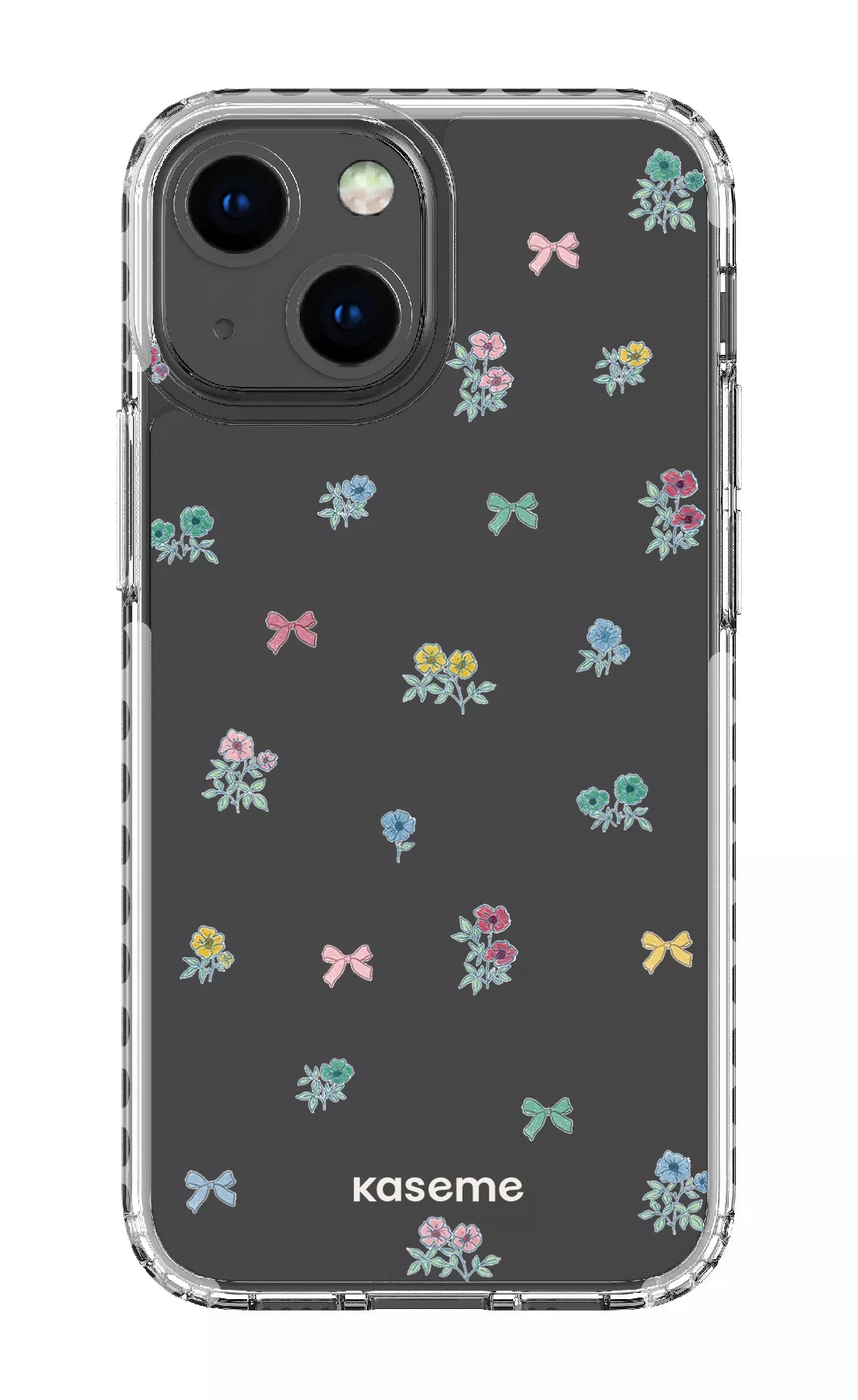 iPhone 13 Mini Clear Case - White Graceful Clear Case -