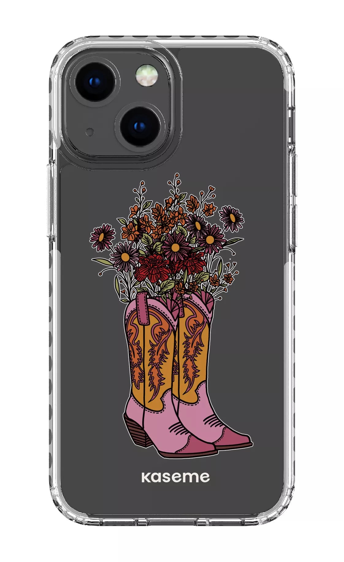 iPhone 13 Mini Clear Case - White Howdy Clear Case -