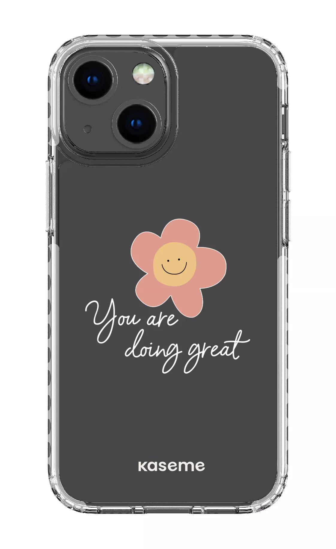 iPhone 13 Mini Clear Case - White Keep going Clear Case -