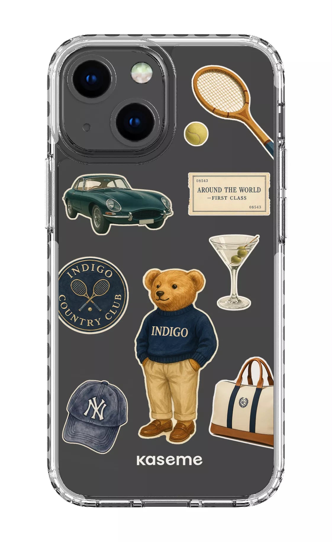iPhone 13 Mini Clear Case - White Kingsley Clear Case -