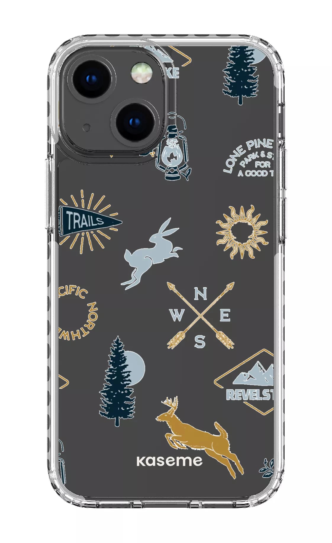 iPhone 13 Mini Clear Case - White Revelstoke white Clear Case -