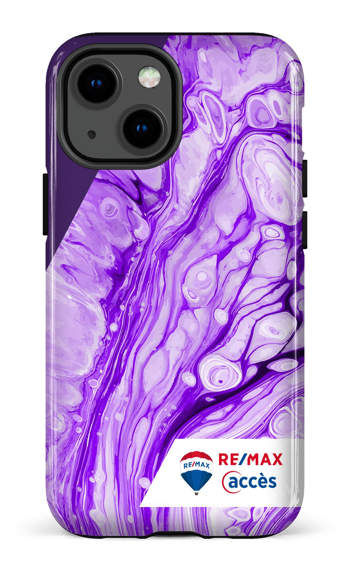 iPhone 13 Mini Tough Peinture marbrée claire violette -