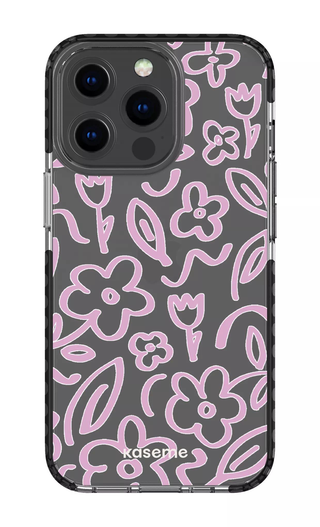 iPhone 13 Pro Clear Case - Black Brooklyn pink Clear Case -