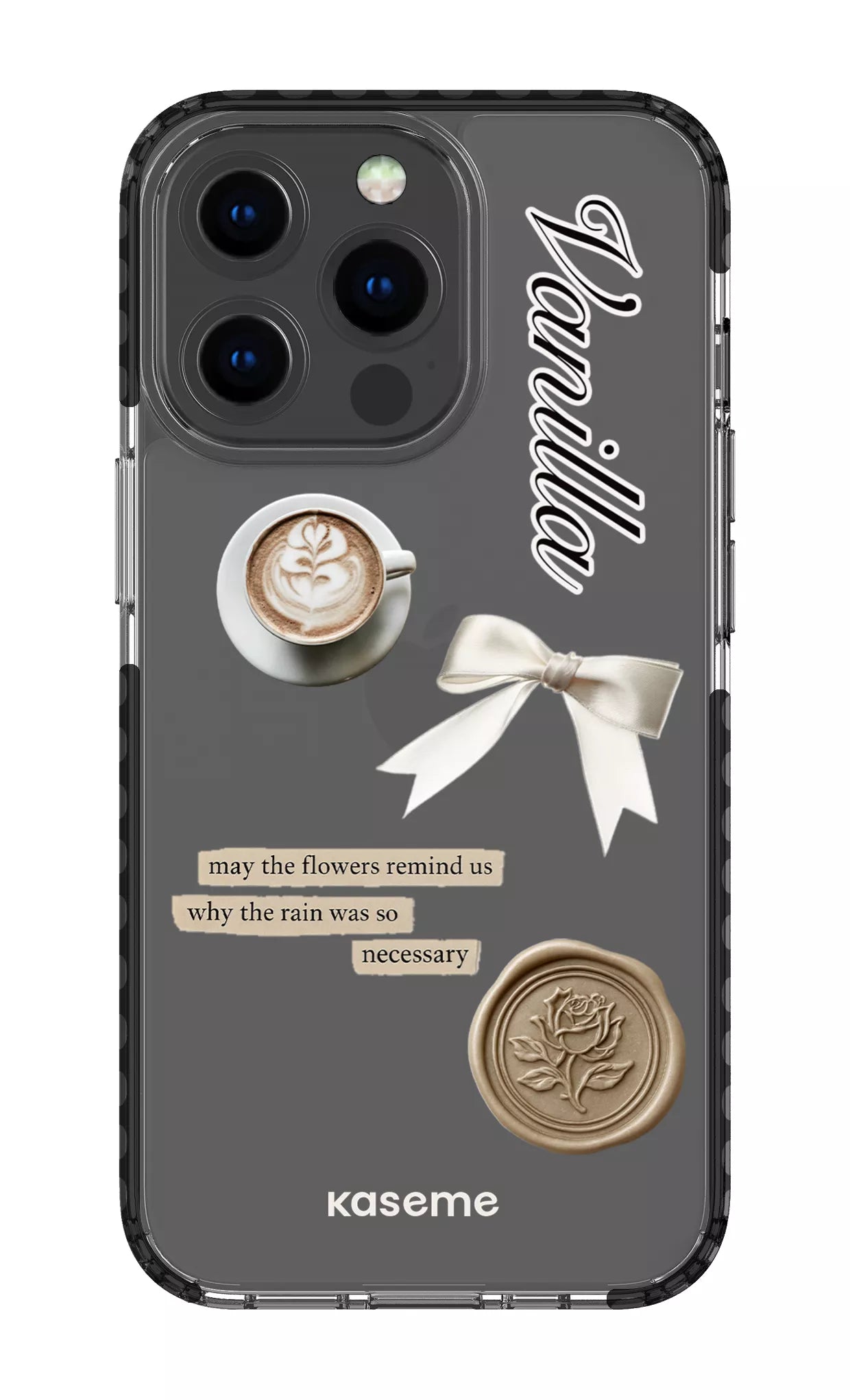 iPhone 13 Pro Clear Case - Black Cashmere Clear Case -
