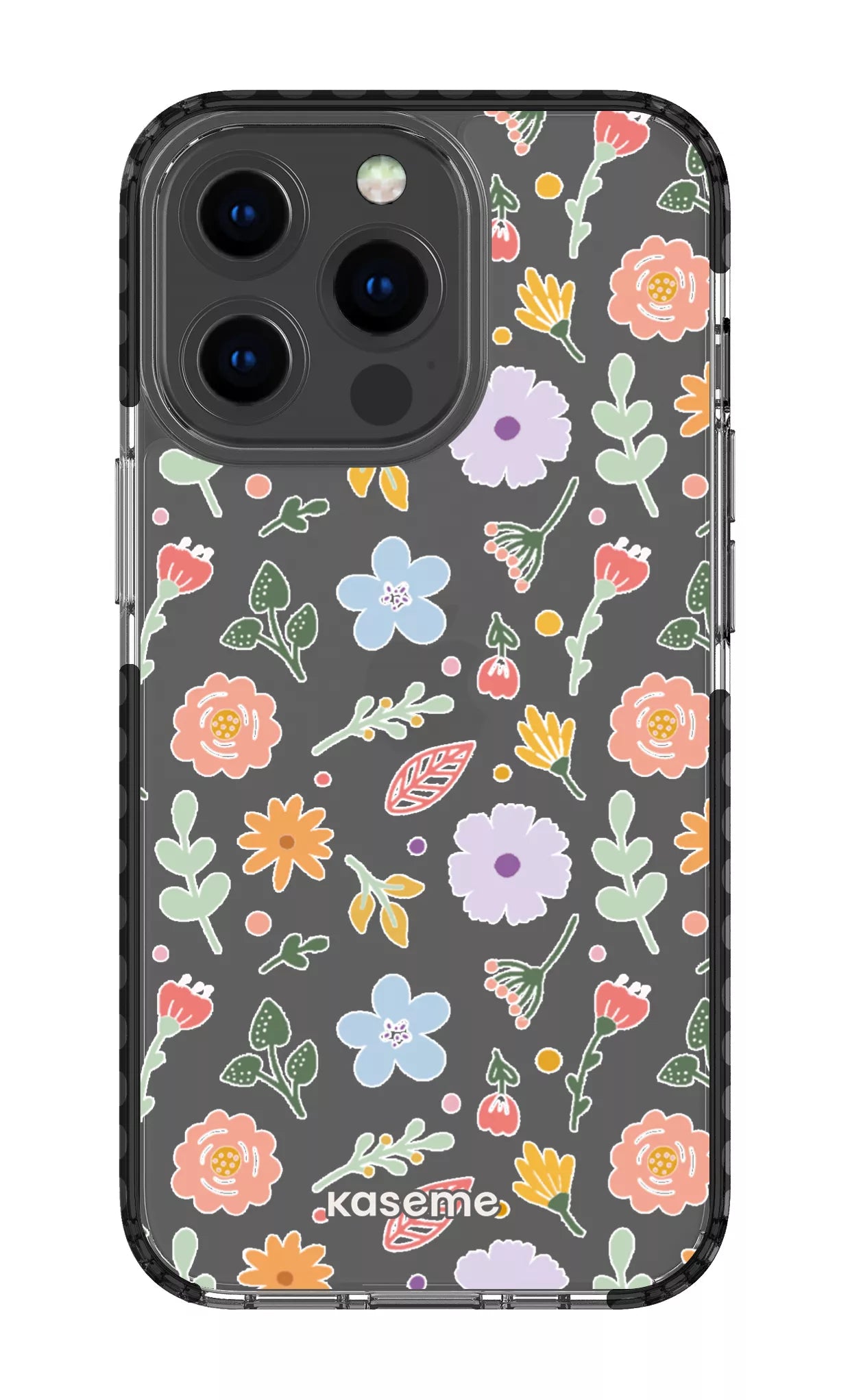 iPhone 13 Pro Clear Case - Black Charm Clear Case -