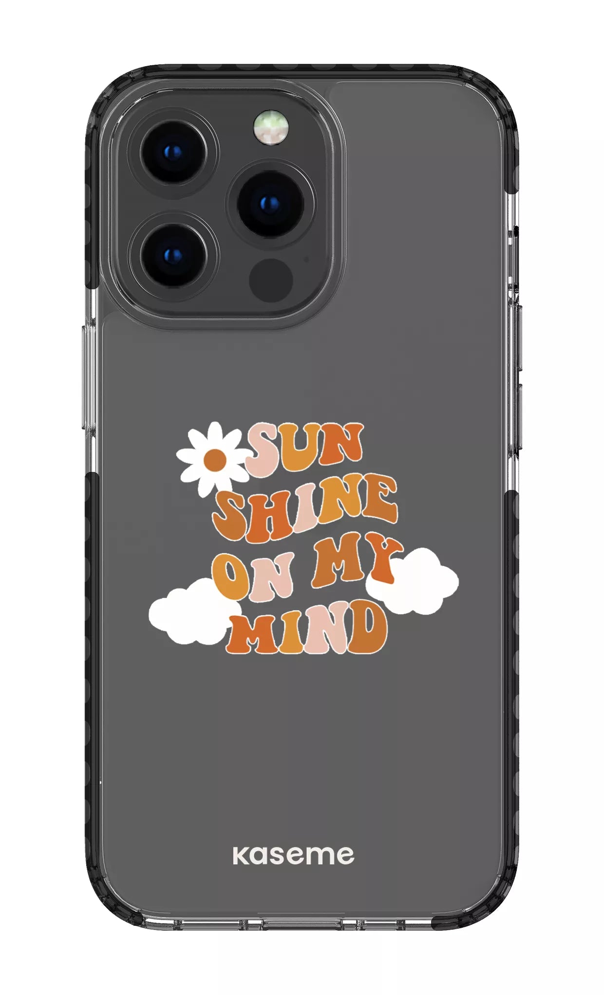 iPhone 13 Pro Clear Case - Black Cheerful Clear Case -