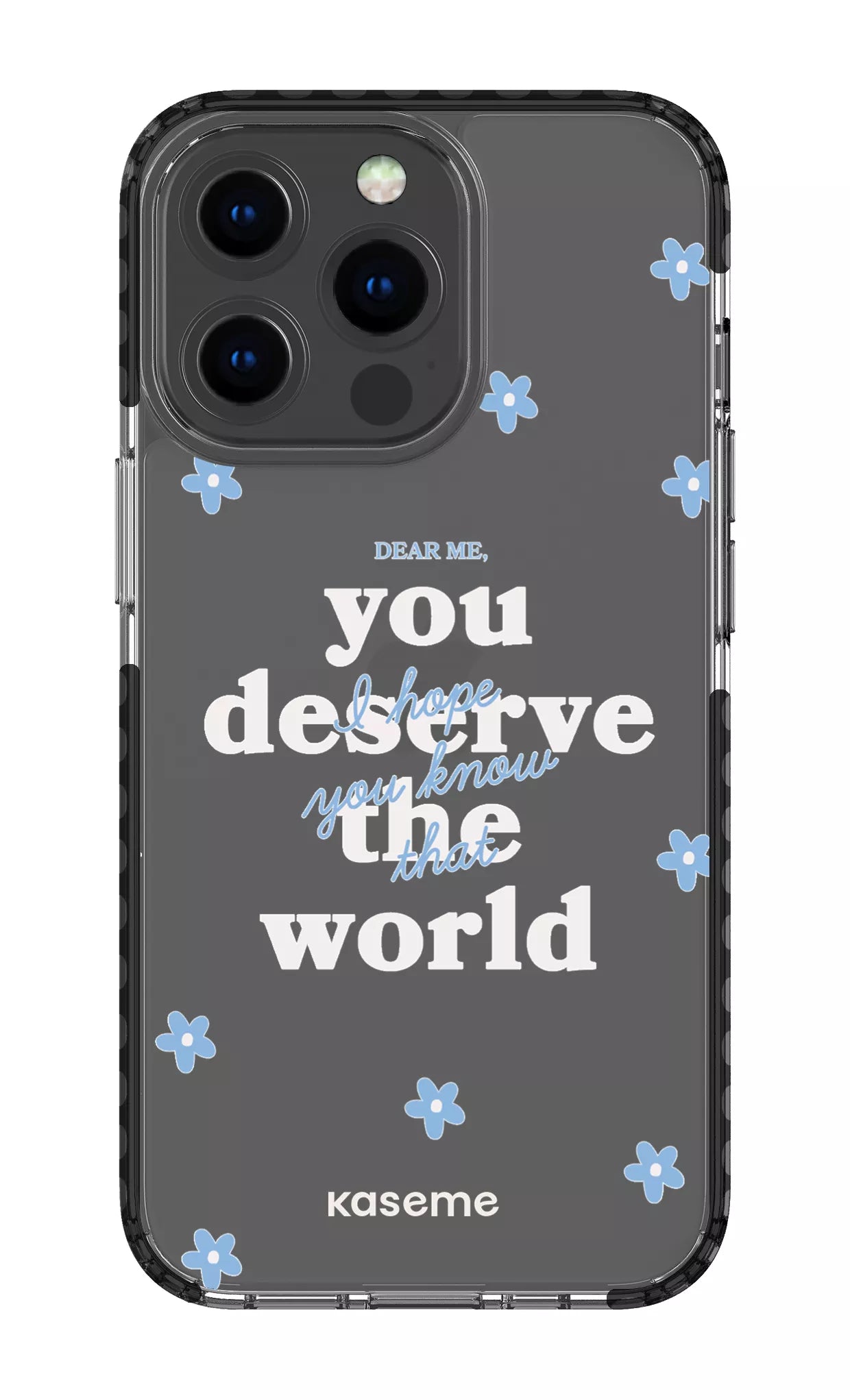 iPhone 13 Pro Clear Case - Black Dear Me Clear Case -