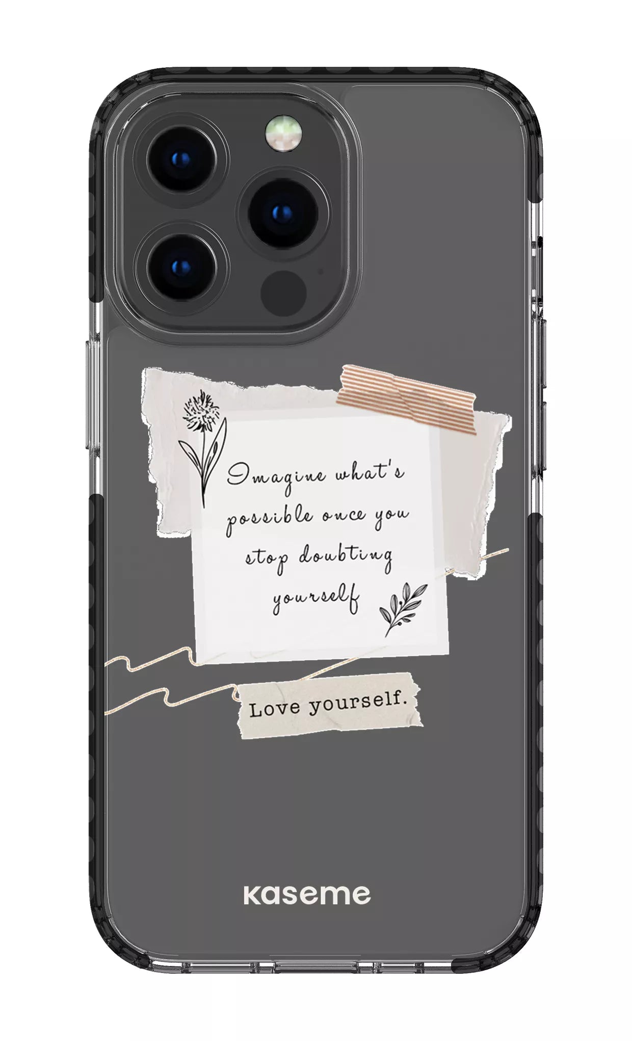 iPhone 13 Pro Clear Case - Black Faith Clear Case -