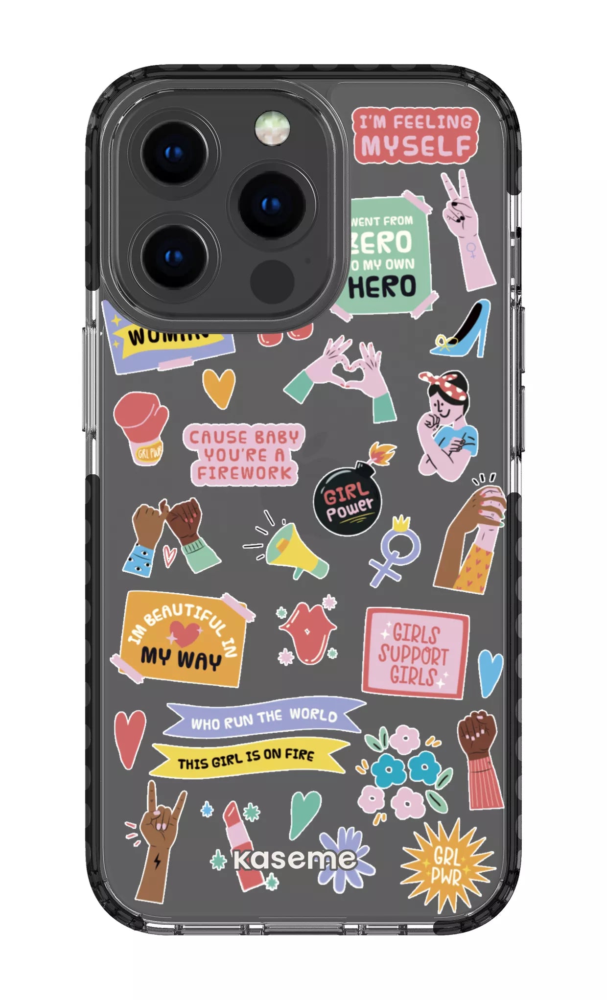 iPhone 13 Pro Clear Case - Black Girl Boss Clear Case -