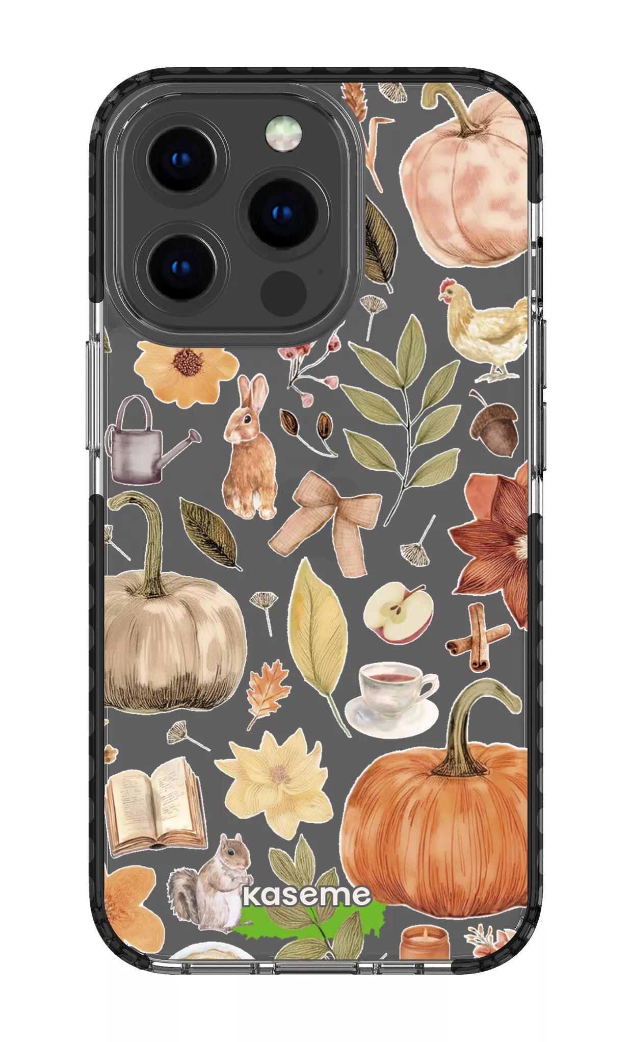 iPhone 13 Pro Clear Case - Black Harvest Hues Clear Case -