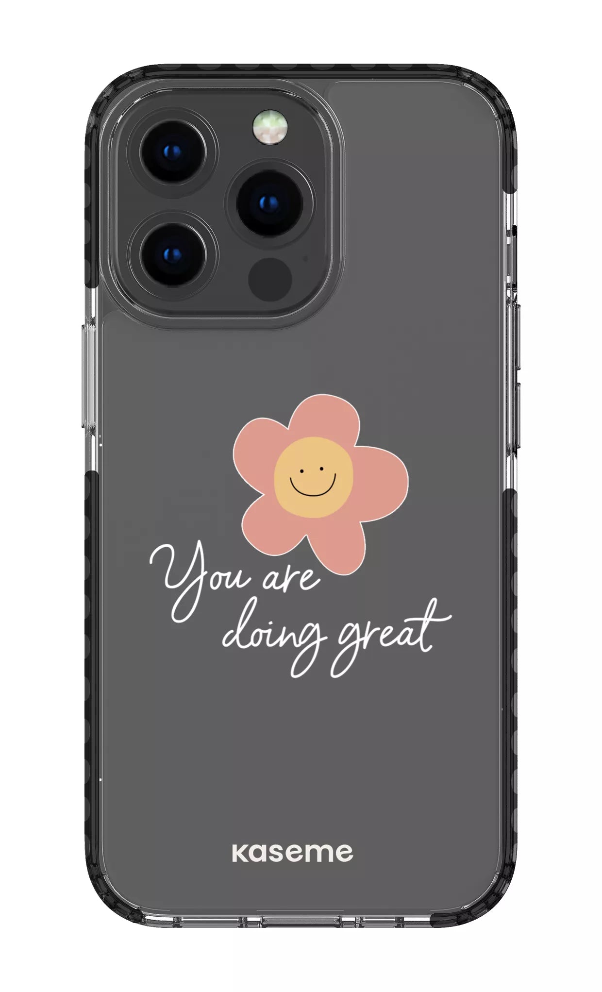 iPhone 13 Pro Clear Case - Black Keep going Clear Case -