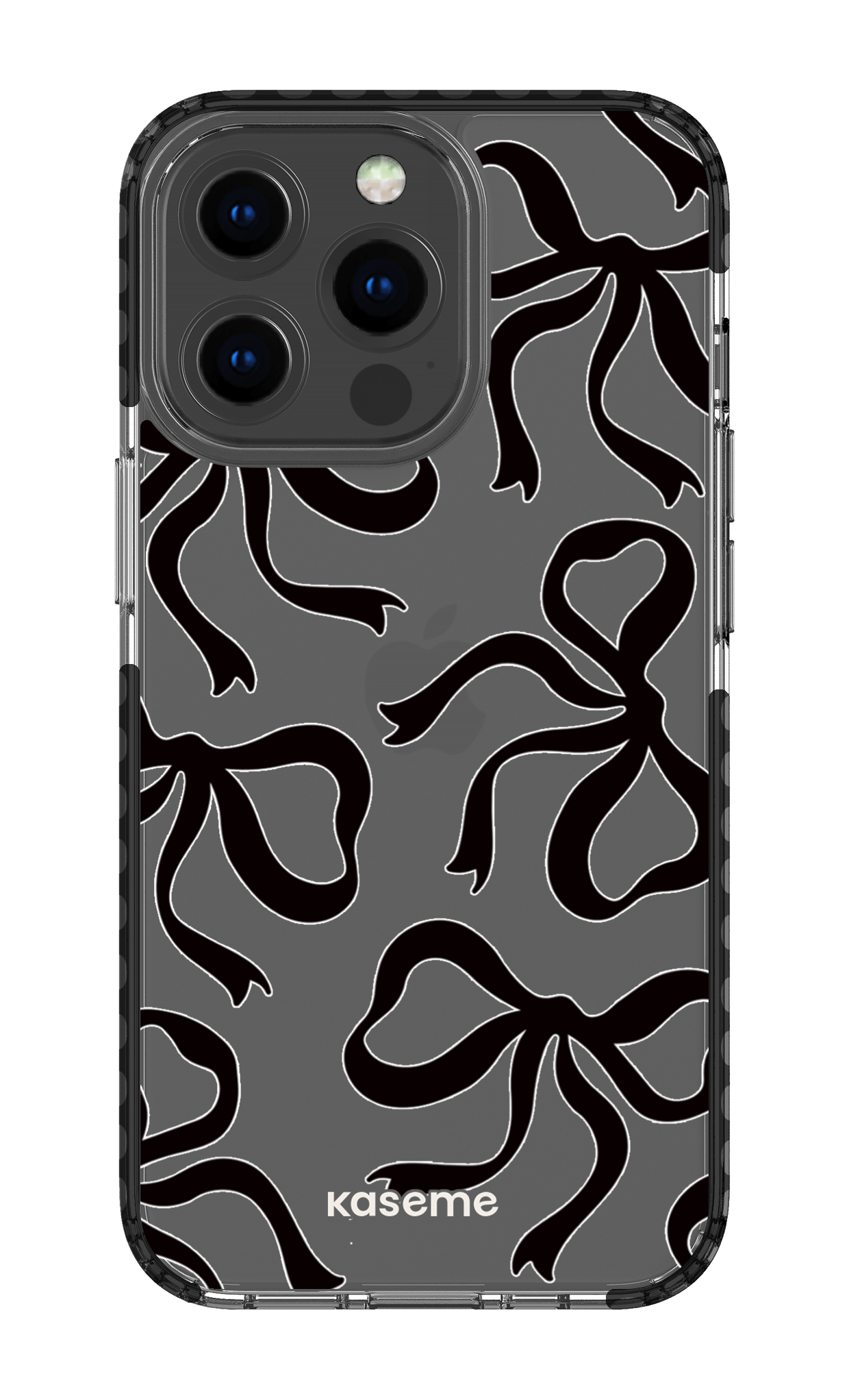 iPhone 13 Pro Clear Case - Black Lace Black Clear Case -