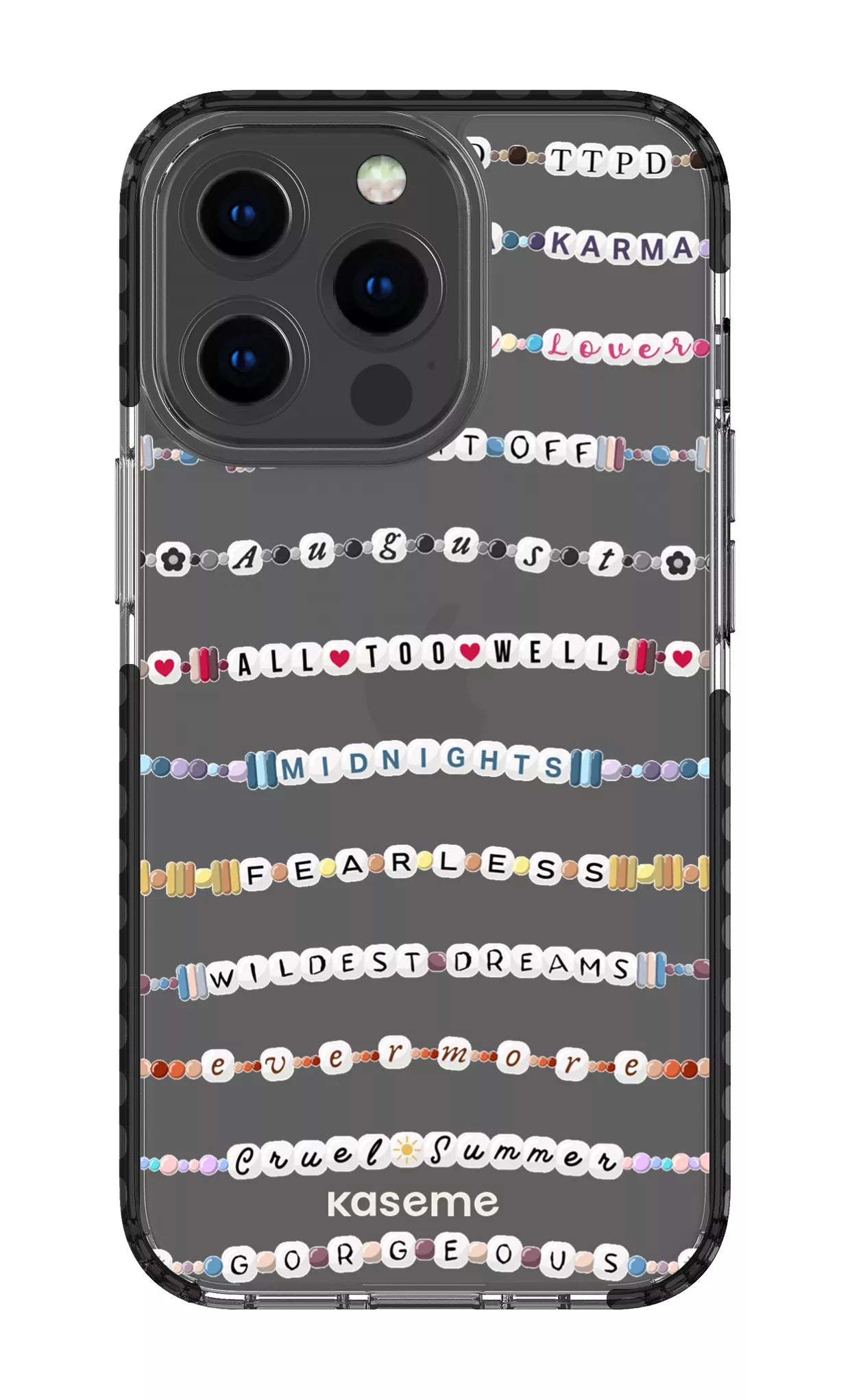 iPhone 13 Pro Clear Case - Black Love Story Clear Case -