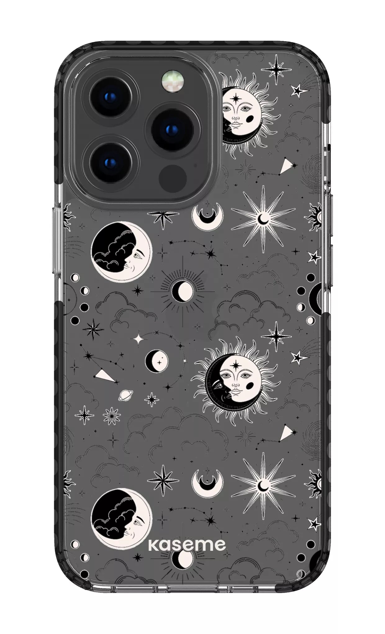 iPhone 13 Pro Clear Case - Black Milky Way Black Clear Case -