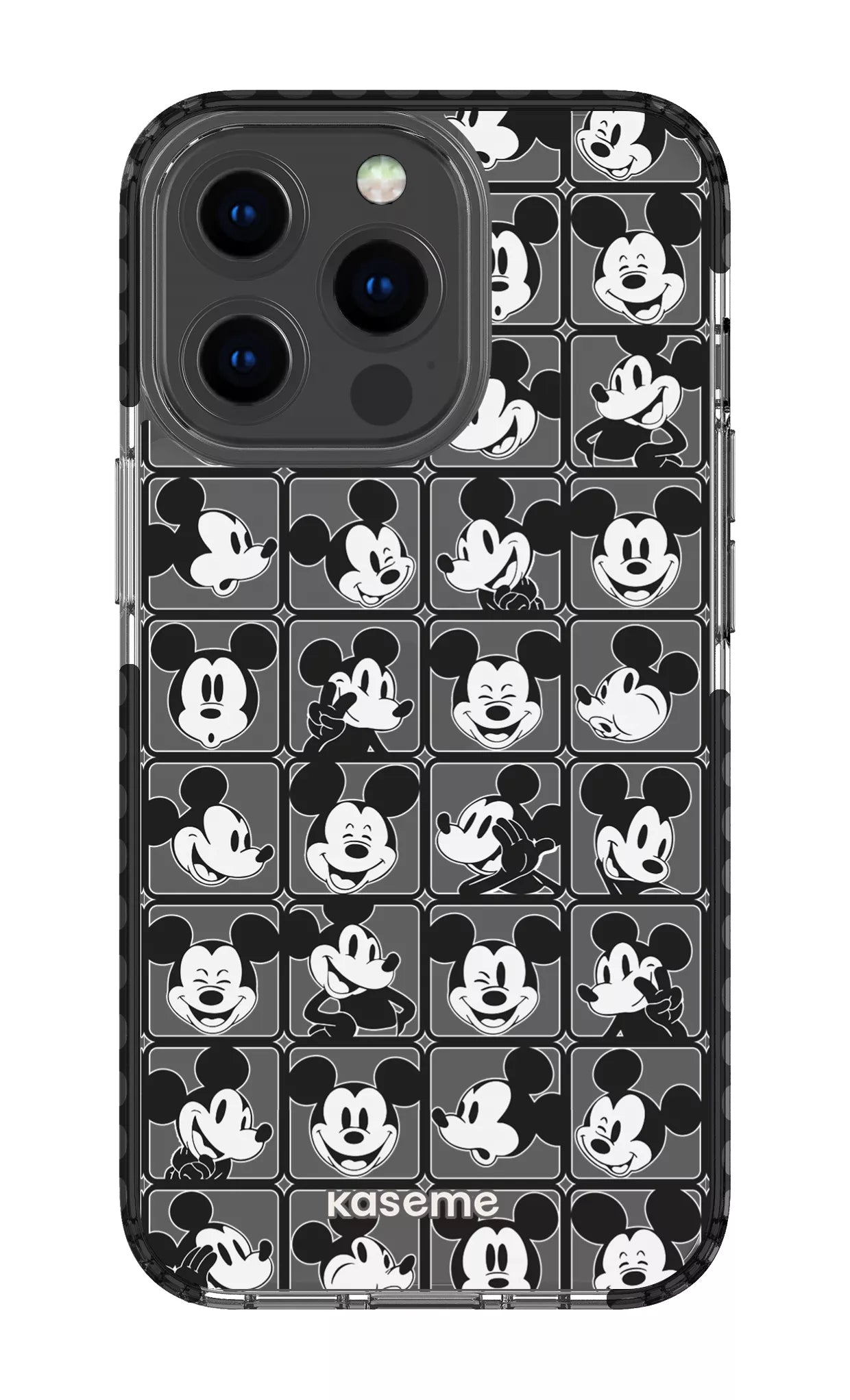 iPhone 13 Pro Clear Case - Black Whimsy Clear Case -