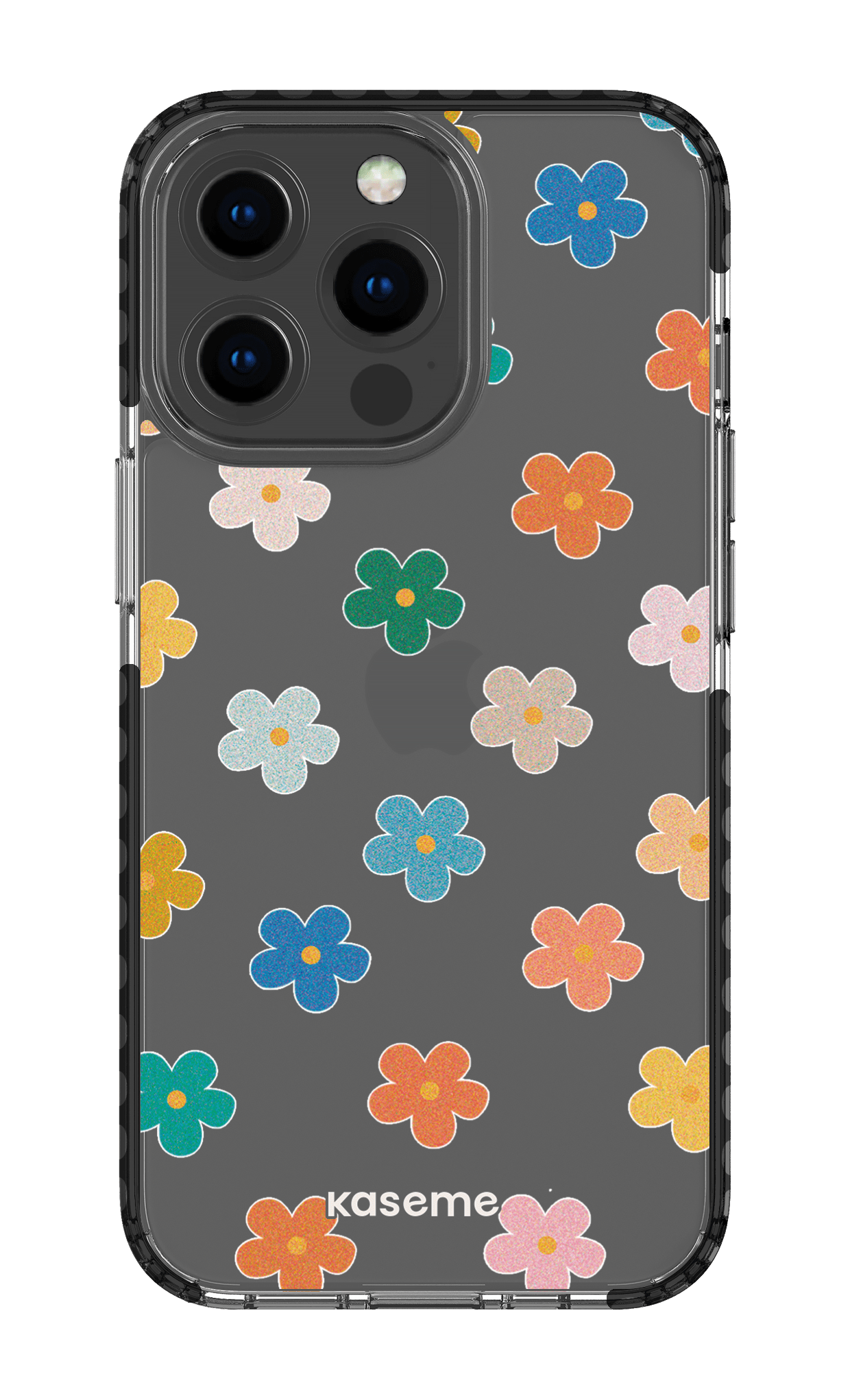 iPhone 13 Pro Clear Case - Black Woodstock Clear Case -