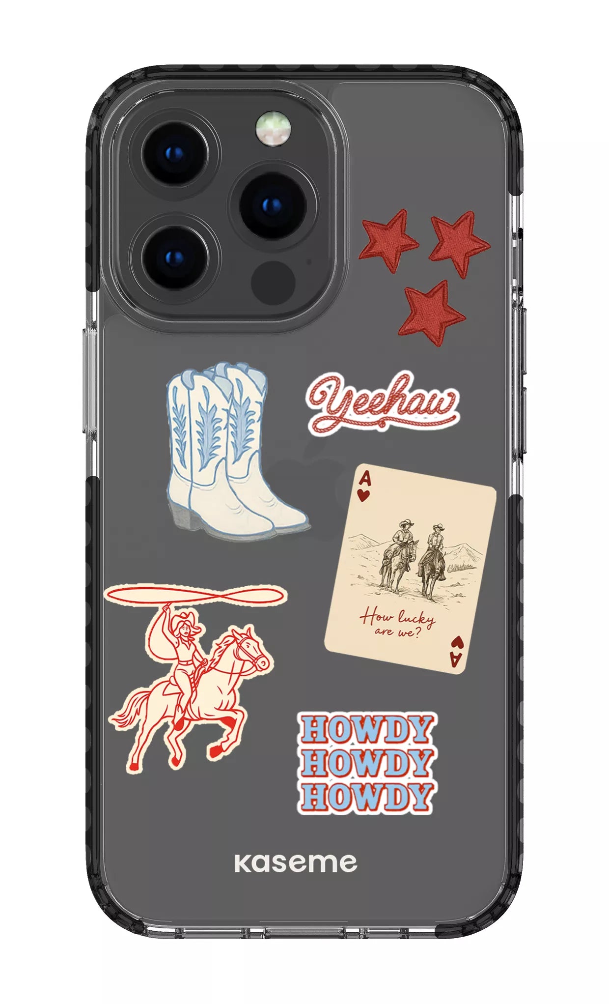 iPhone 13 Pro Clear Case - Black Yeehaw Clear Case -