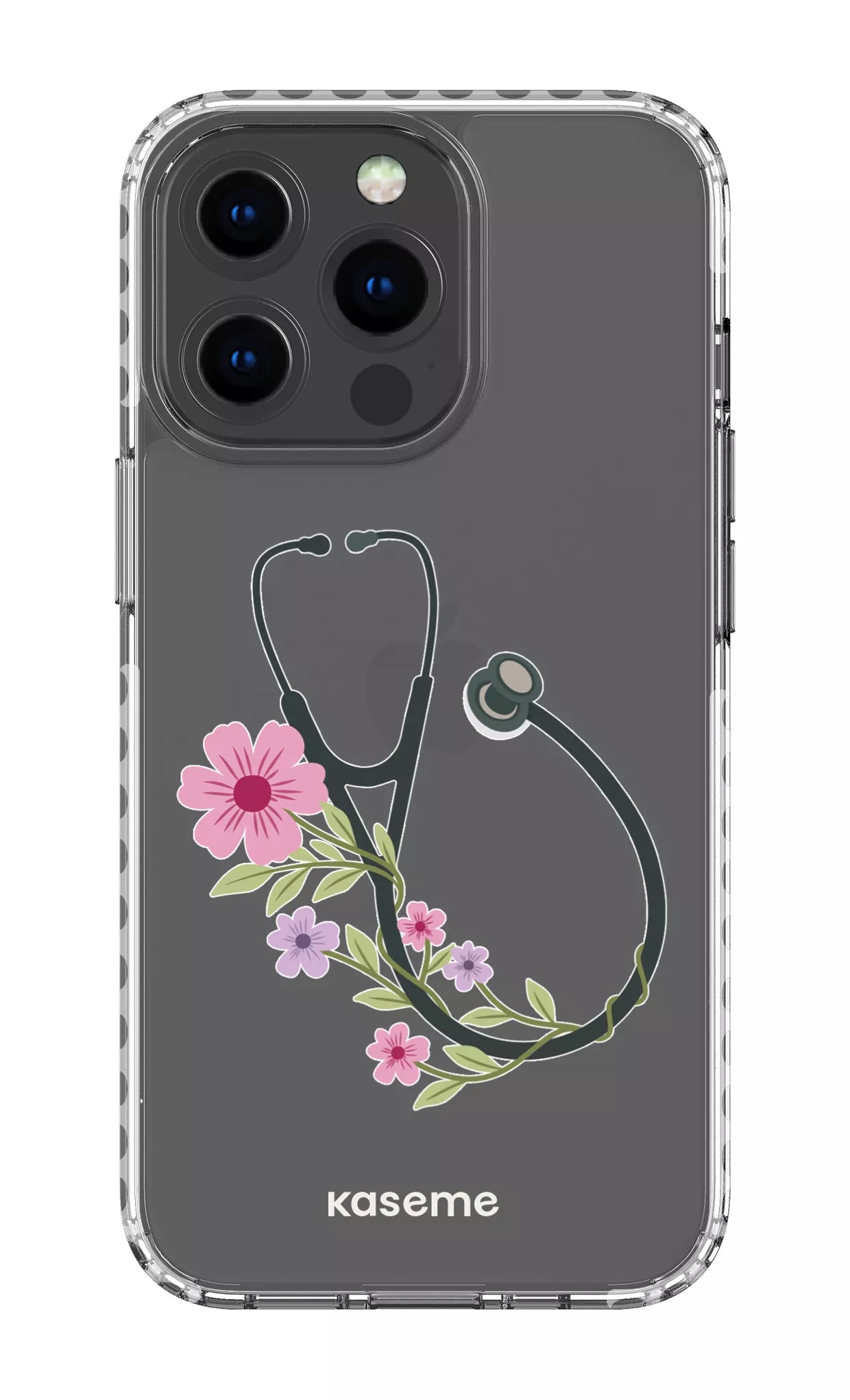iPhone 13 Pro Clear Case - White Blossom Beat Clear Case -