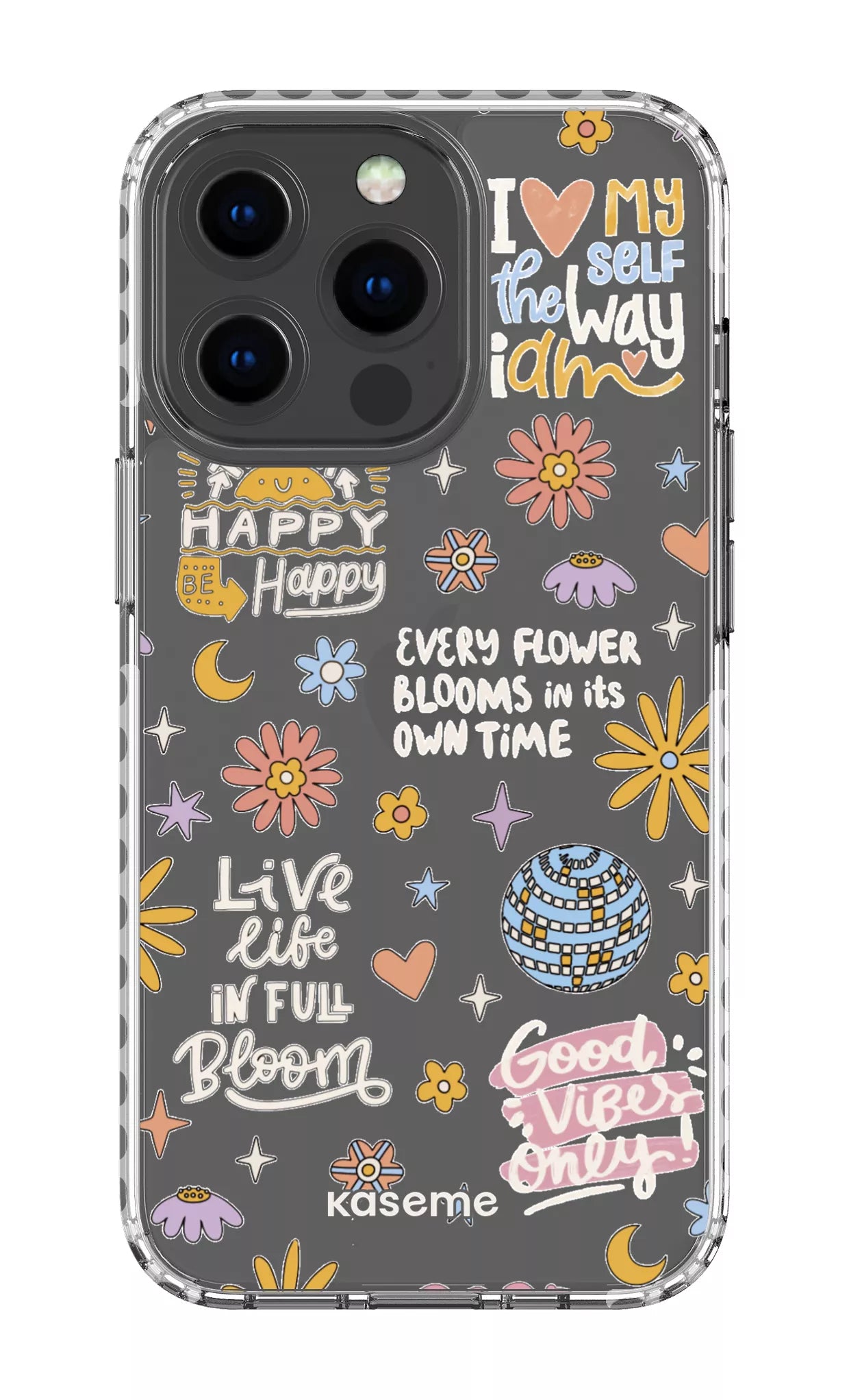 iPhone 13 Pro Clear Case - White Candid Clear Case -