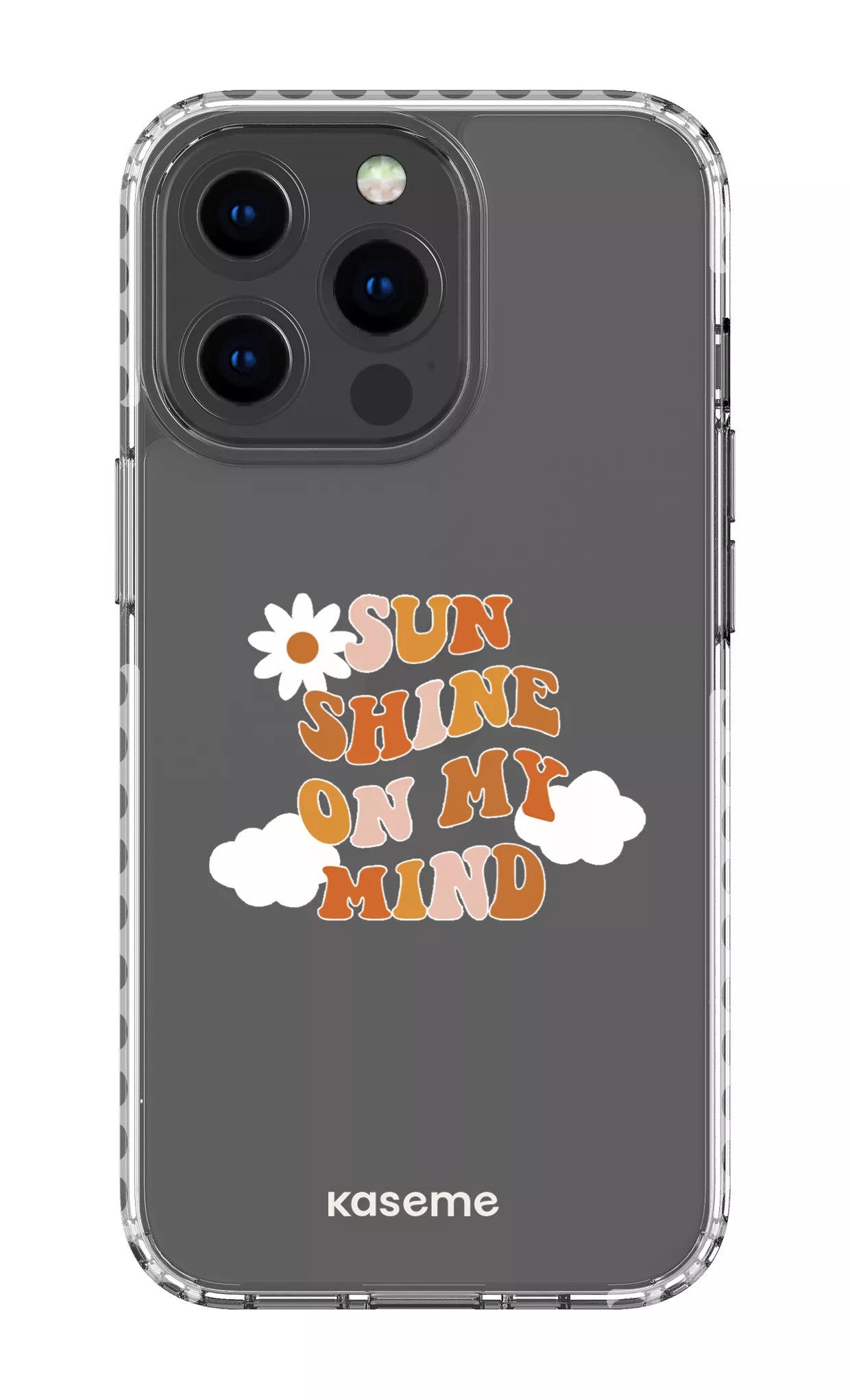 iPhone 13 Pro Clear Case - White Cheerful Clear Case -