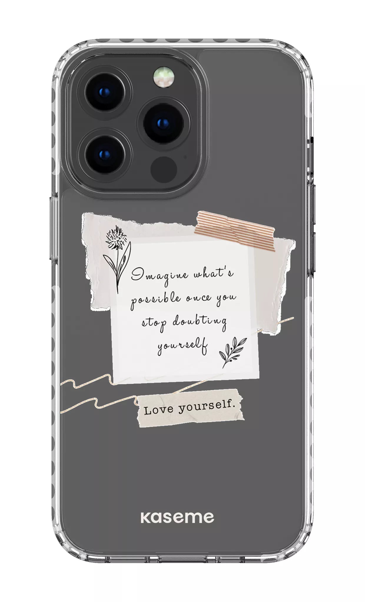 iPhone 13 Pro Clear Case - White Faith Clear Case -