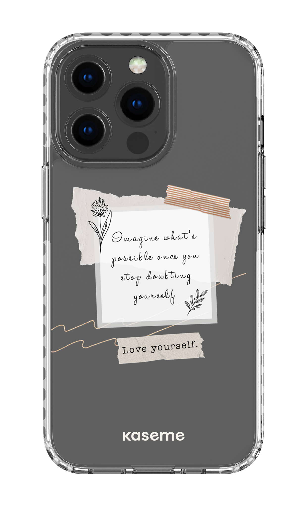 iPhone 13 Pro Clear Case - White Faith Clear Case -