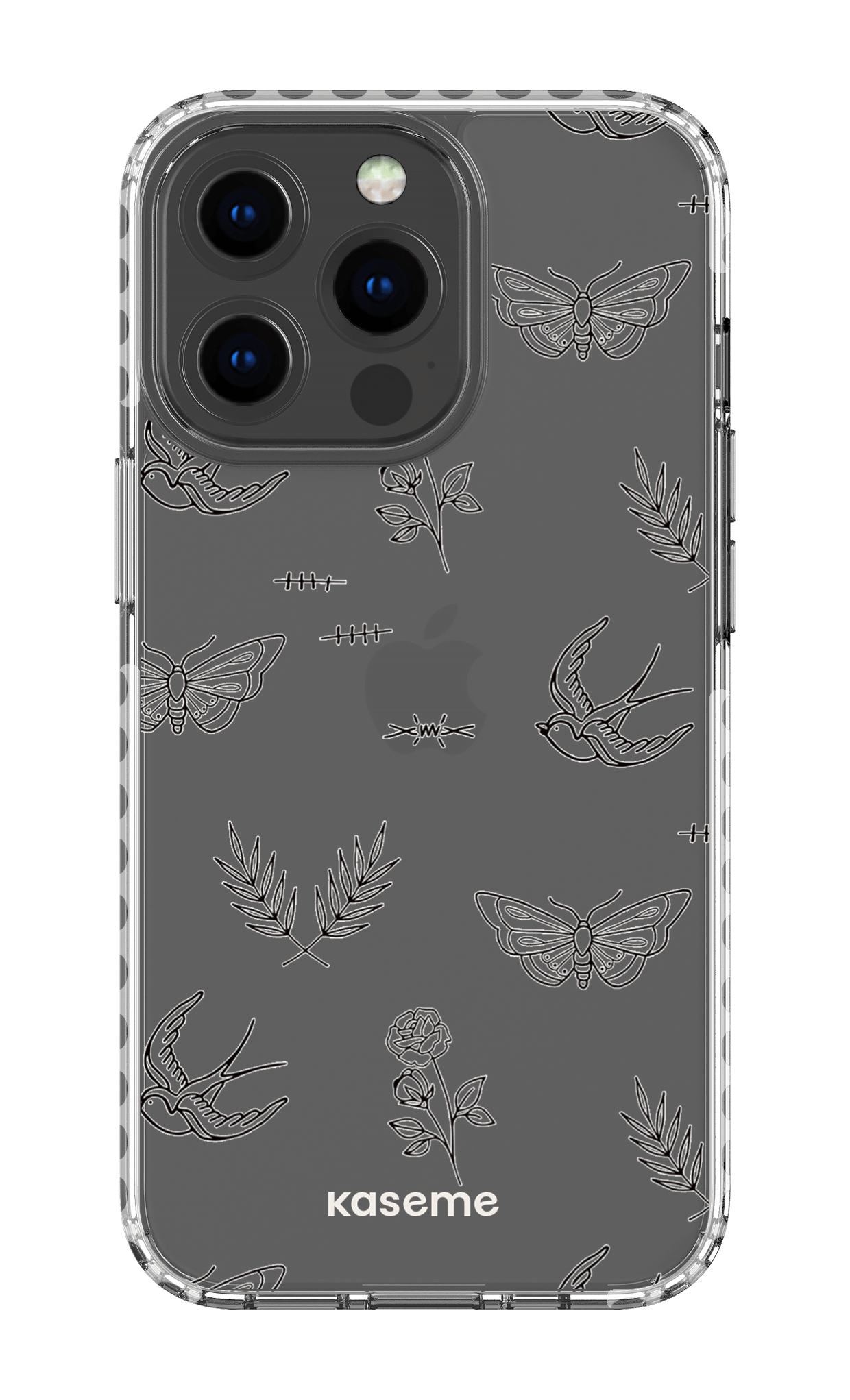 iPhone 13 Pro Clear Case - White Ink Clear Case -