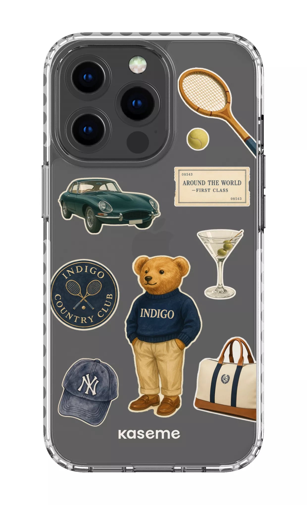 iPhone 13 Pro Clear Case - White Kingsley Clear Case -