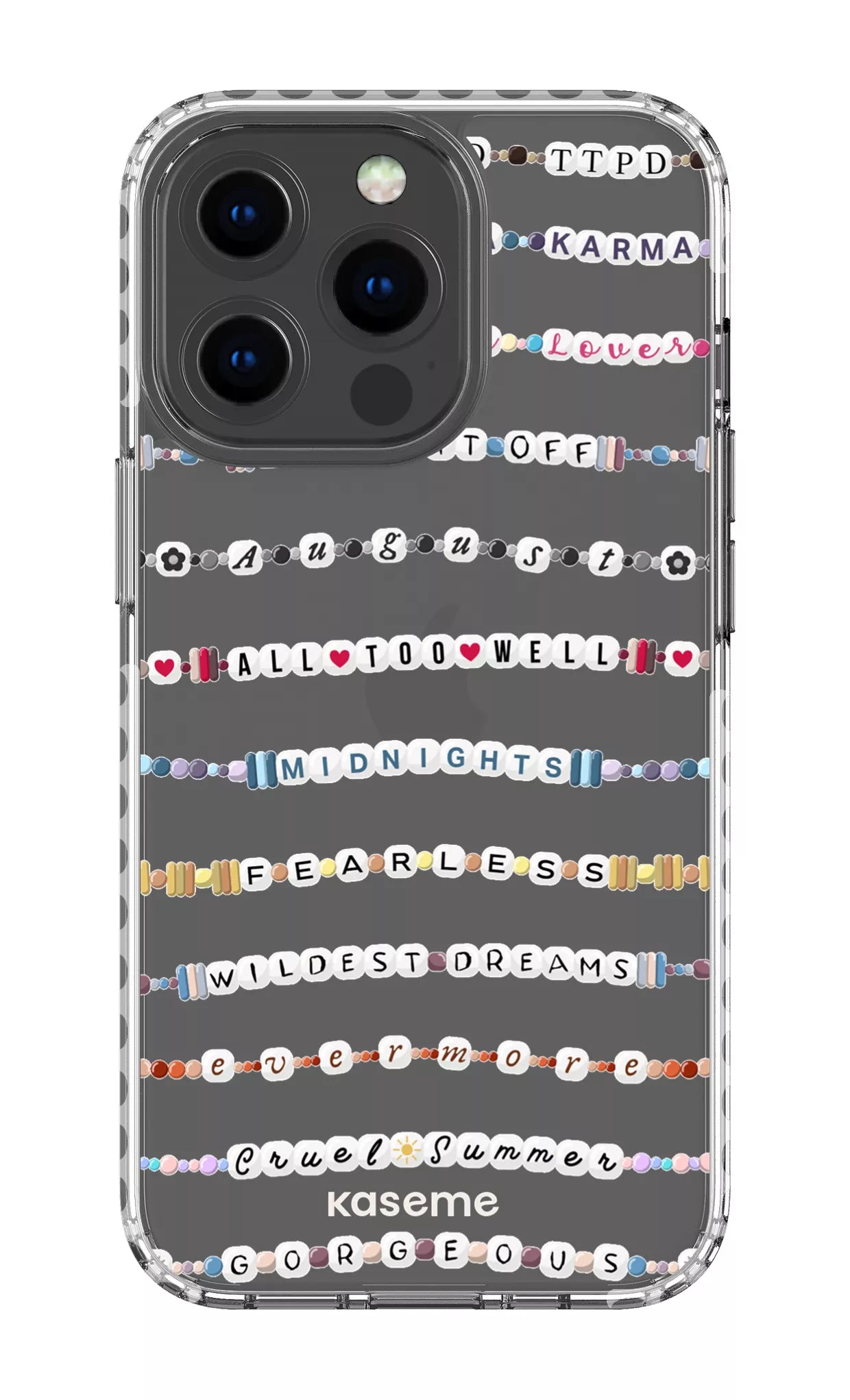 iPhone 13 Pro Clear Case - White Love Story Clear Case -