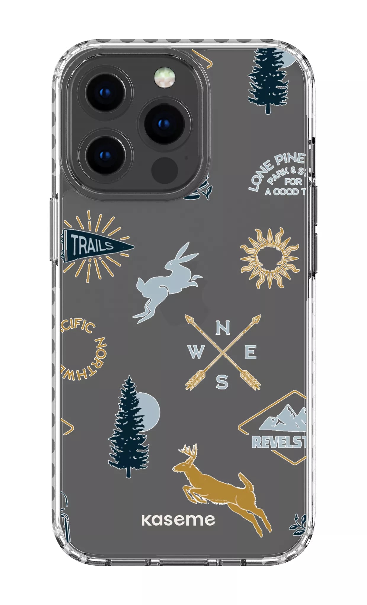 iPhone 13 Pro Clear Case - White Revelstoke white Clear Case -