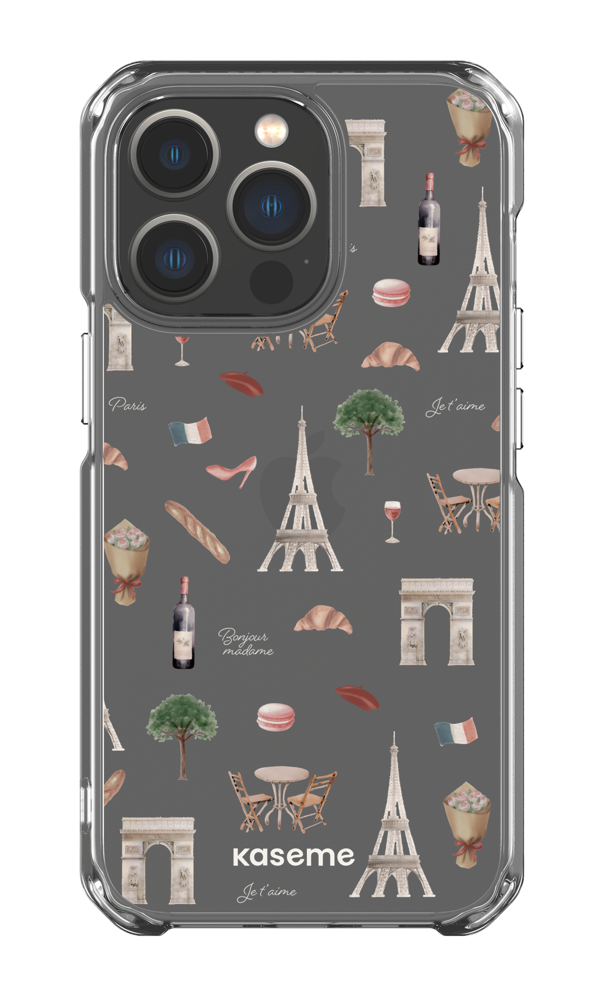 iPhone 13 Pro Clear Case Je t'aime Paris Clear Case -