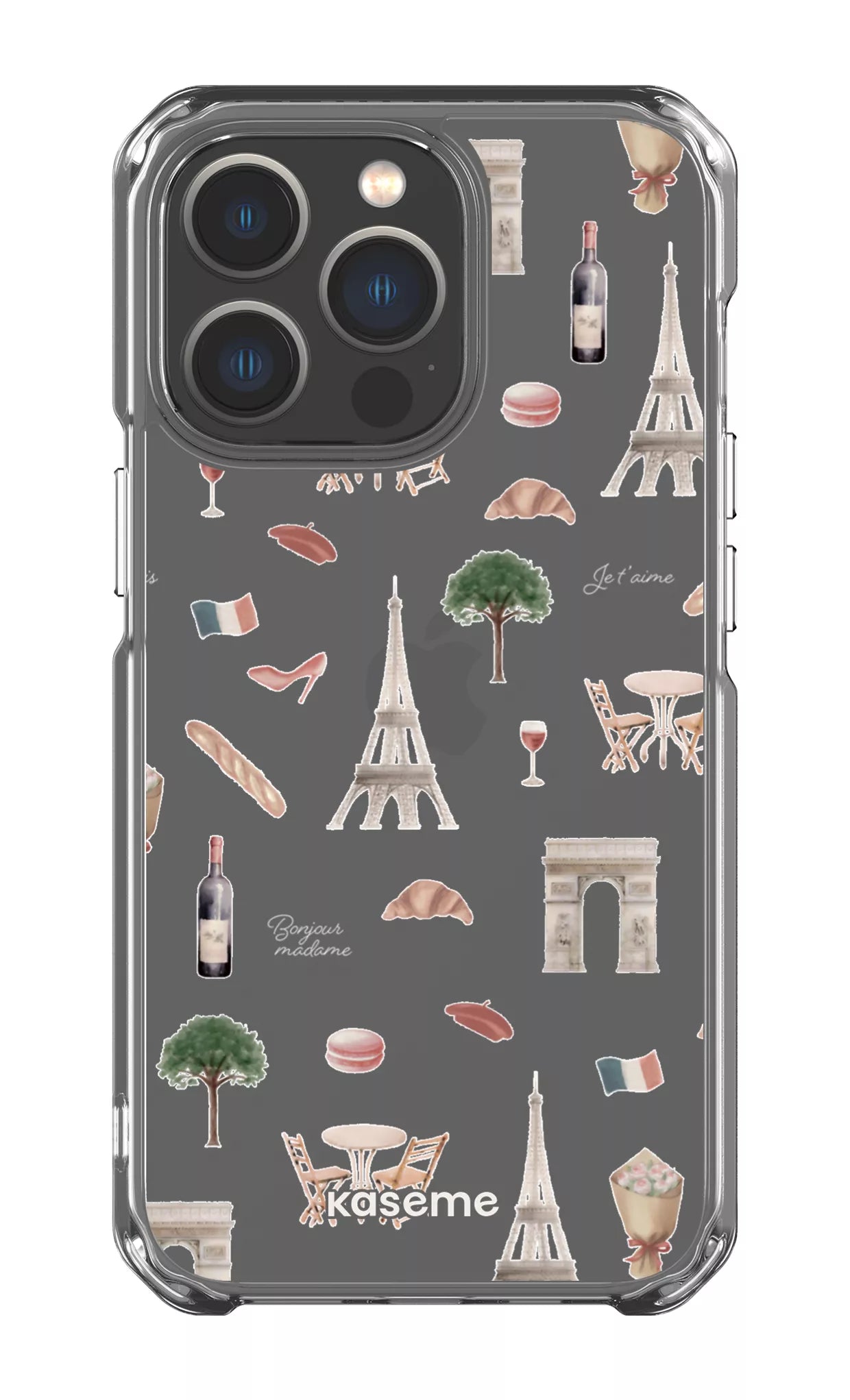 iPhone 13 Pro Clear Case Je t'aime Paris Clear Case -