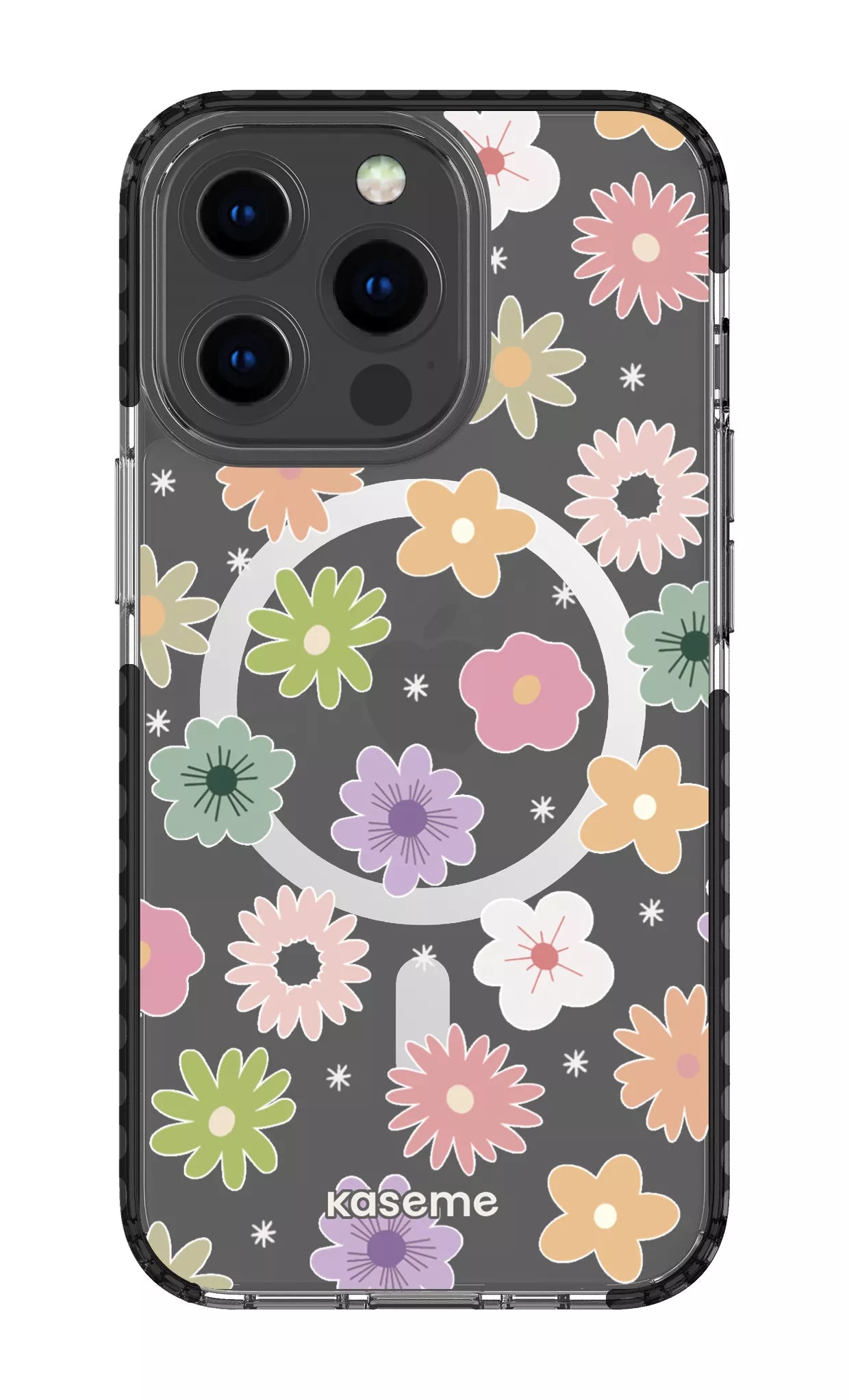 iPhone 13 Pro Clear Case Magsafe - Black Adore small Clear Case -